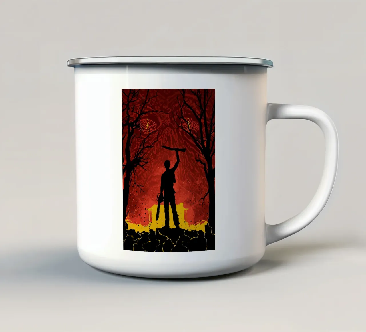 Ash Vs Evil Dead tazza in smalto da nabakumov