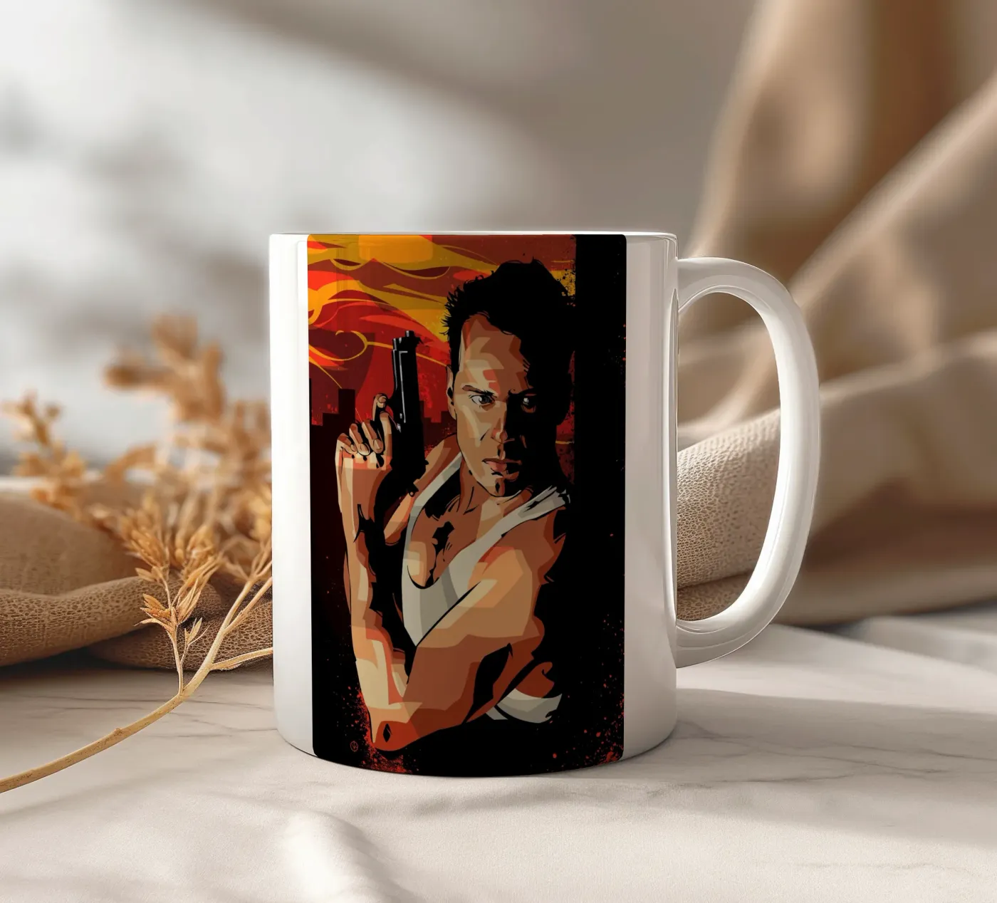 Die Hard ceramic mug by nabakumov