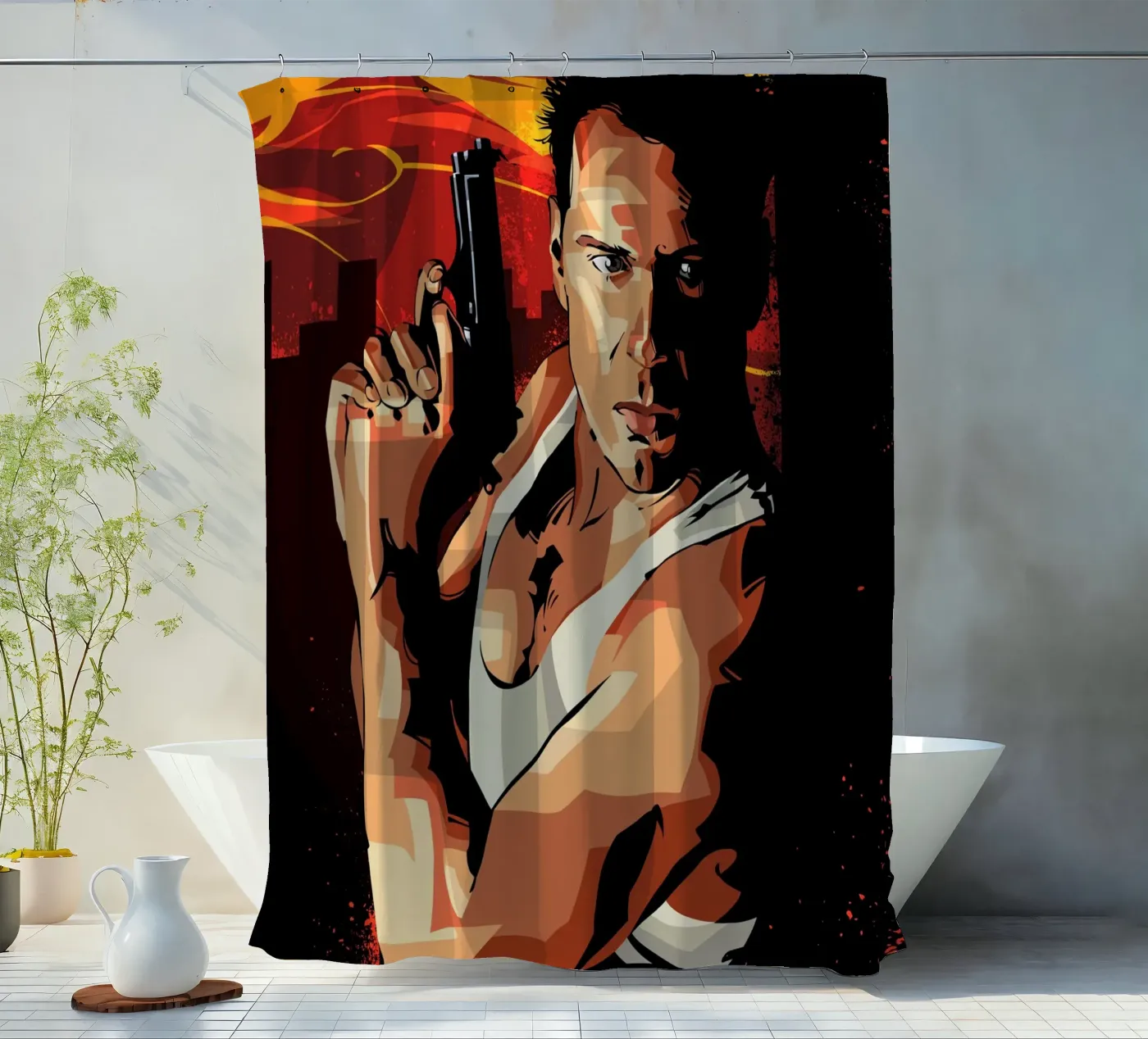 Die Hard Duschvorhang von Nabakumovart II