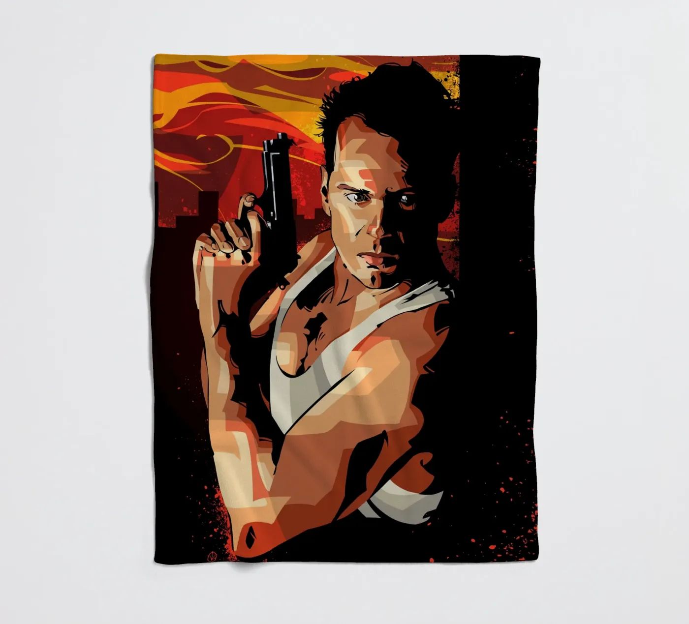 Die Hard fleece blanket by nabakumov