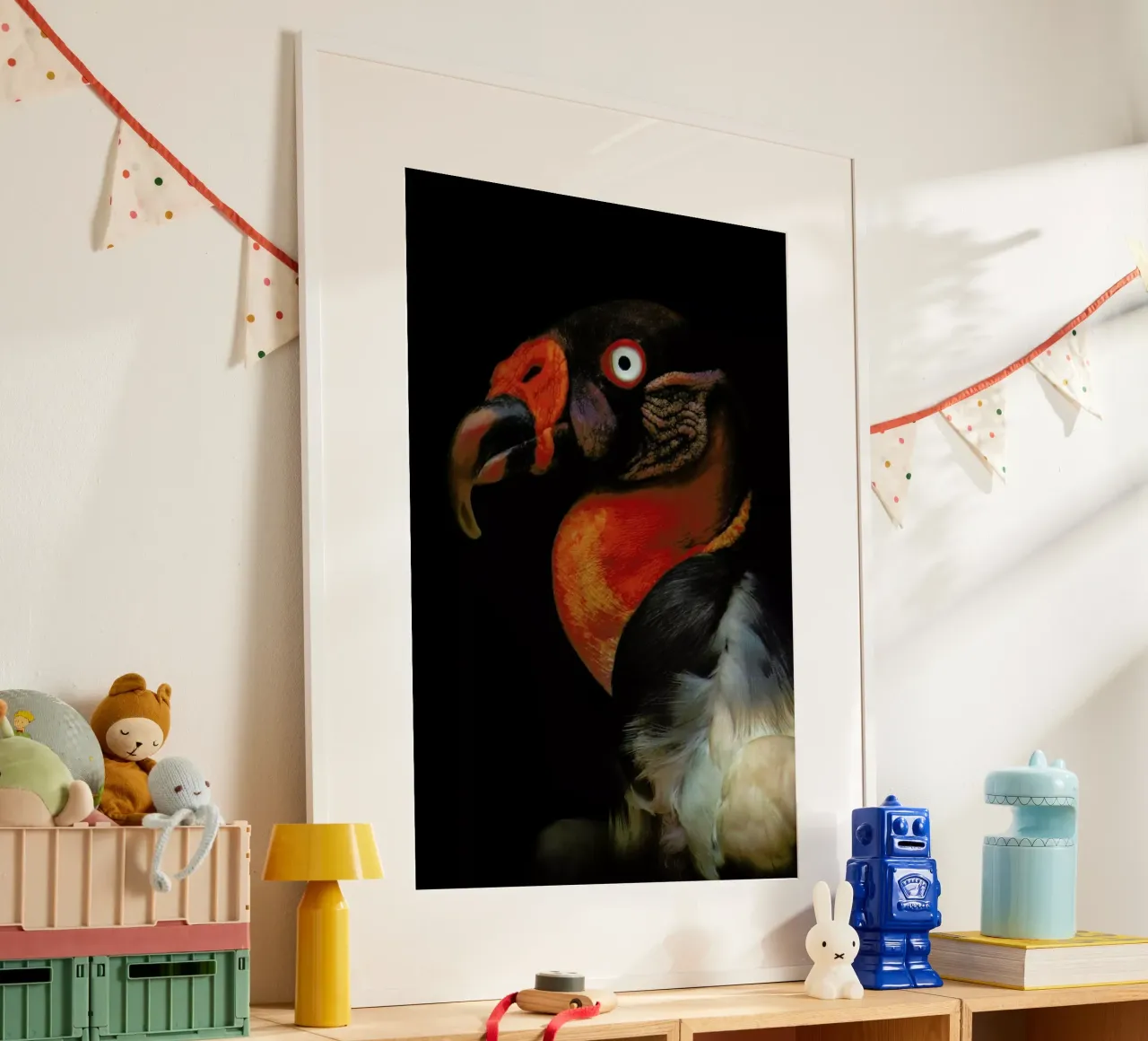 King Vulture - Sarcoramphus Papa - Ferdinando Valverde poster con telaio in legno da Pictufy