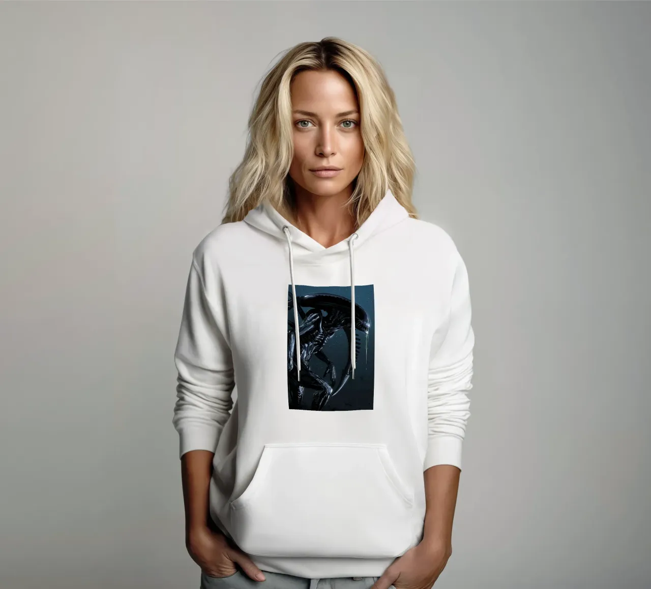 Alien Xenomorph felpa con cappuccio da nabakumov