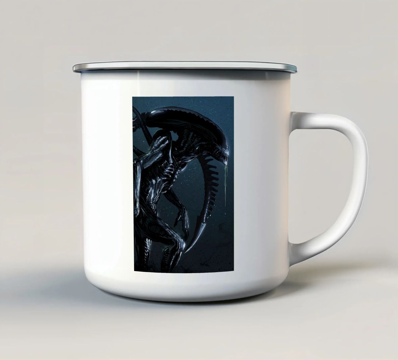 Alien Xenomorph tazza in smalto da nabakumov