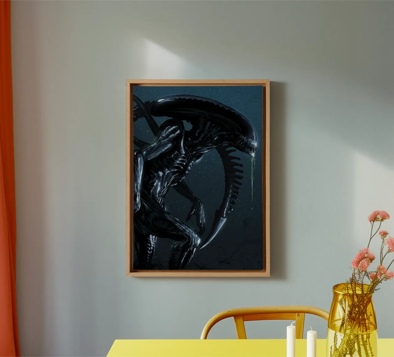 Alien Xenomorph tela con Cornice a cassetta da nabakumov