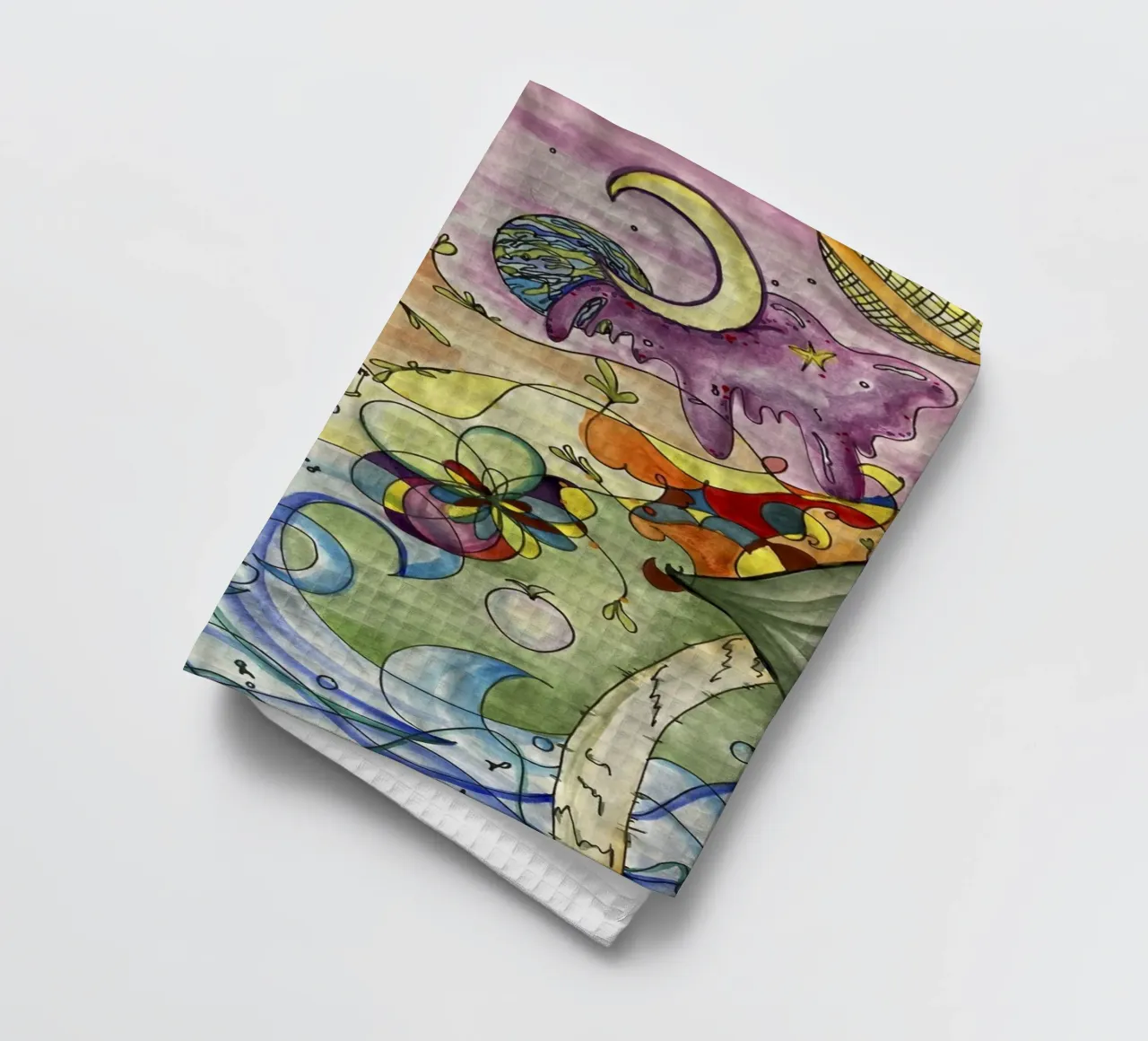 Colorful World canovaccio da cucina da Mandy Becker Fine Arts