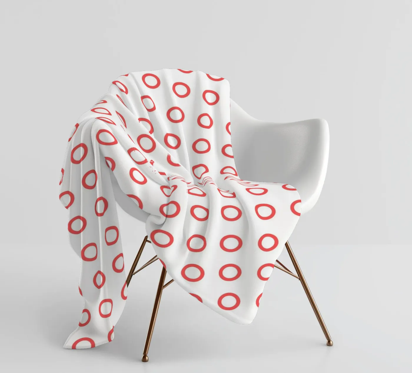 Red dots pattern Fleecedecke von Happypatterns