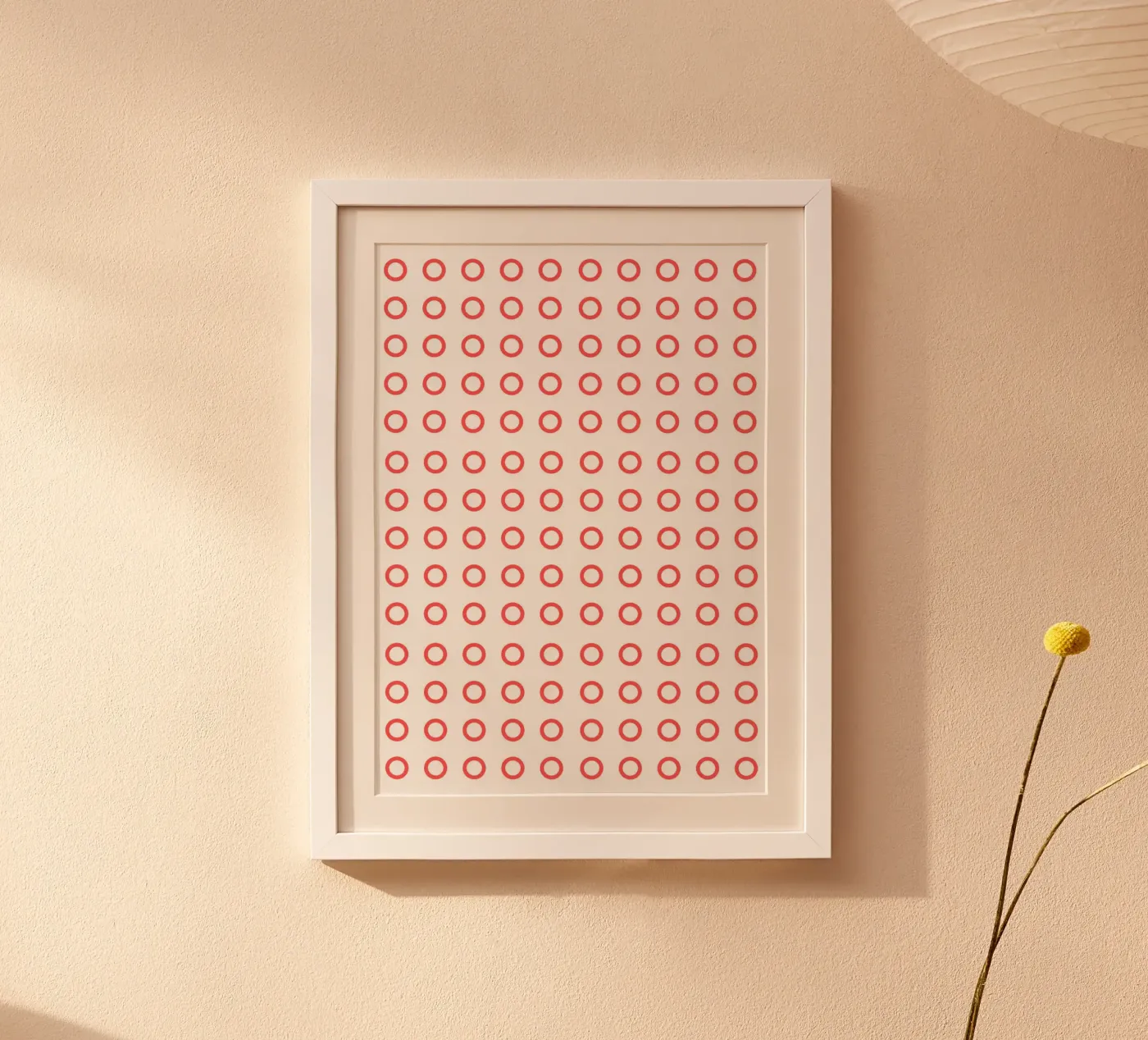 Red dots pattern Poster von Happypatterns