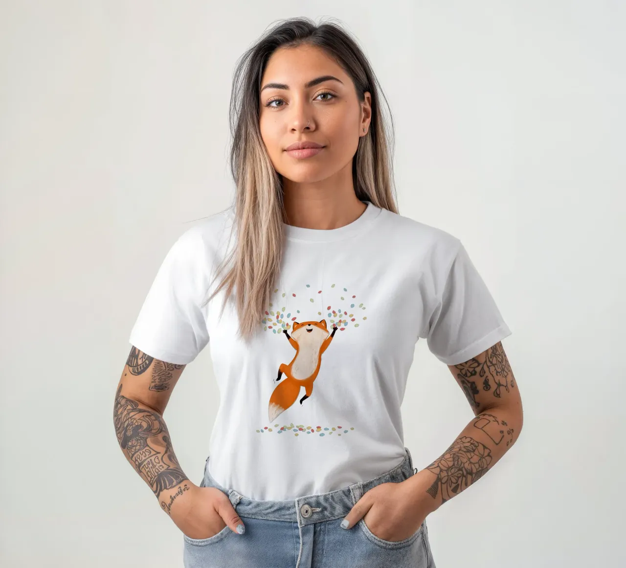Konfetti Fuchs T-Shirt von VIERUNDFÜNFZIG