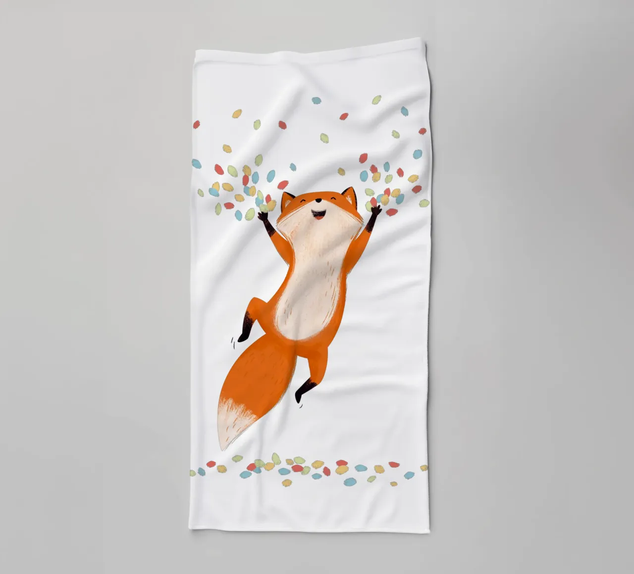 Konfetti Fuchs towel by VIERUNDFÜNFZIG