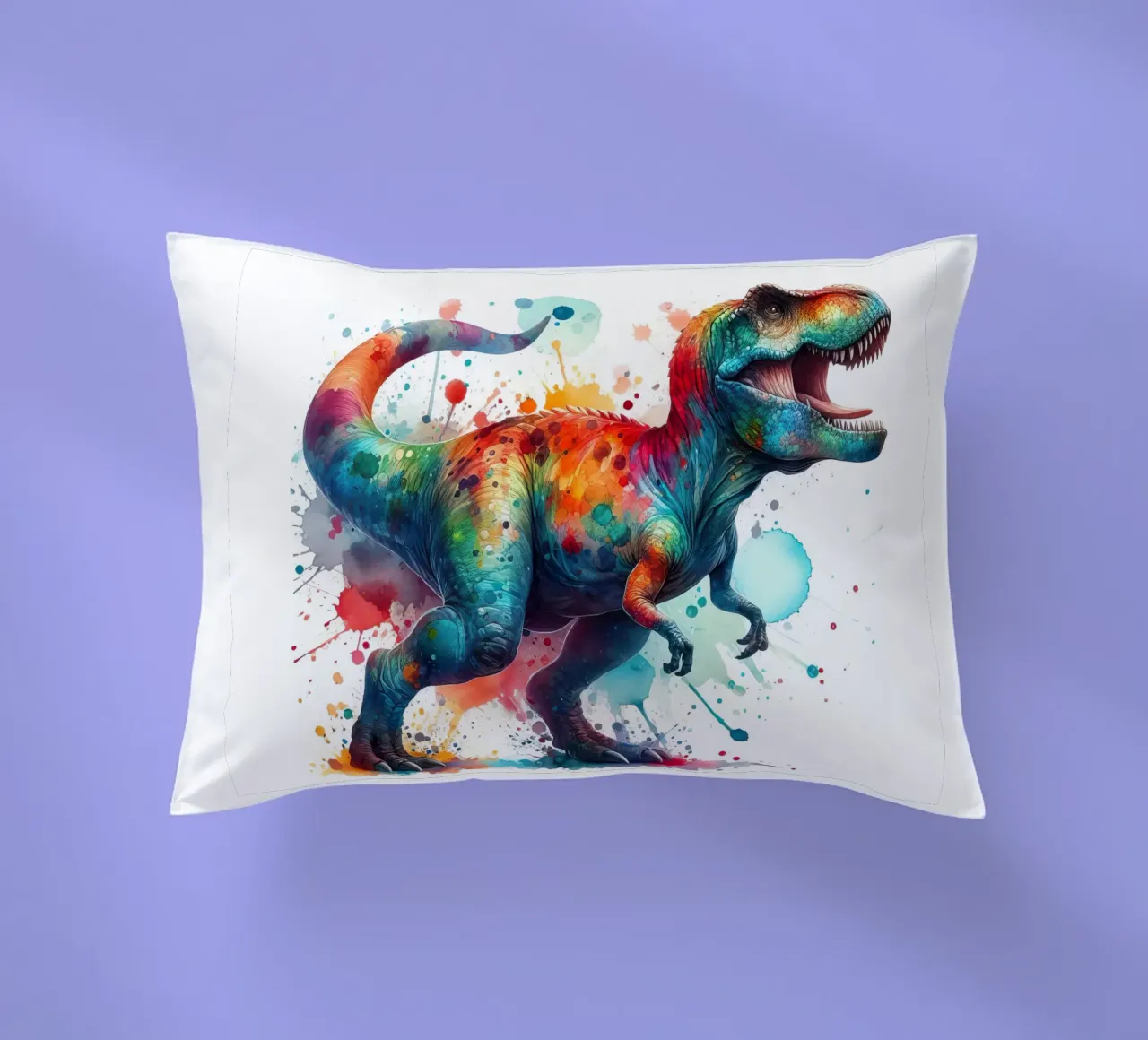 dinosauro tyrannosaurus rex ad acquerello cuscino da 🎁 ARTVI-SHOP