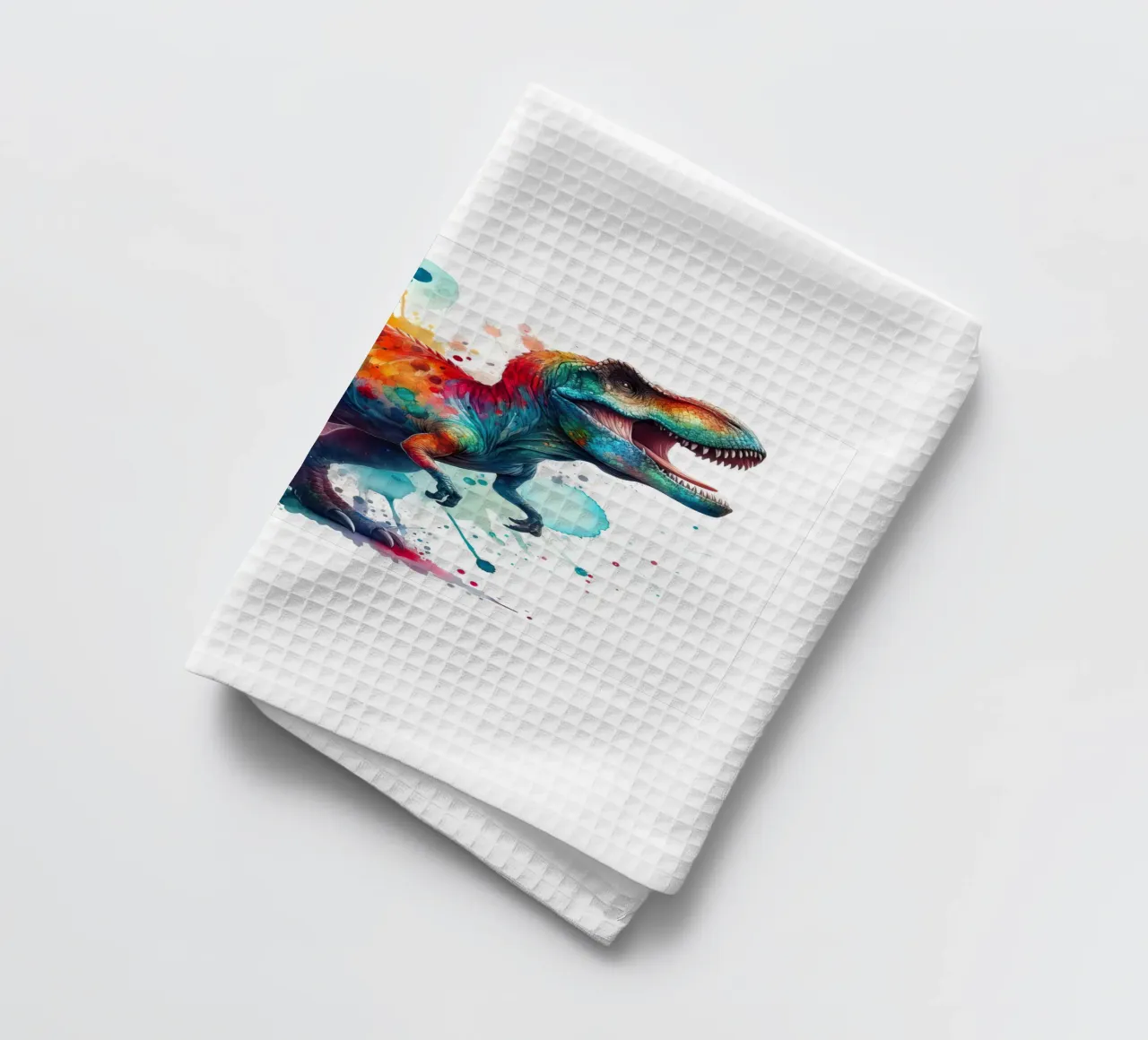 tyrannosaurus rex dinosaurier in aquarell Geschirrtuch von 🎁 ARTVI-SHOP
