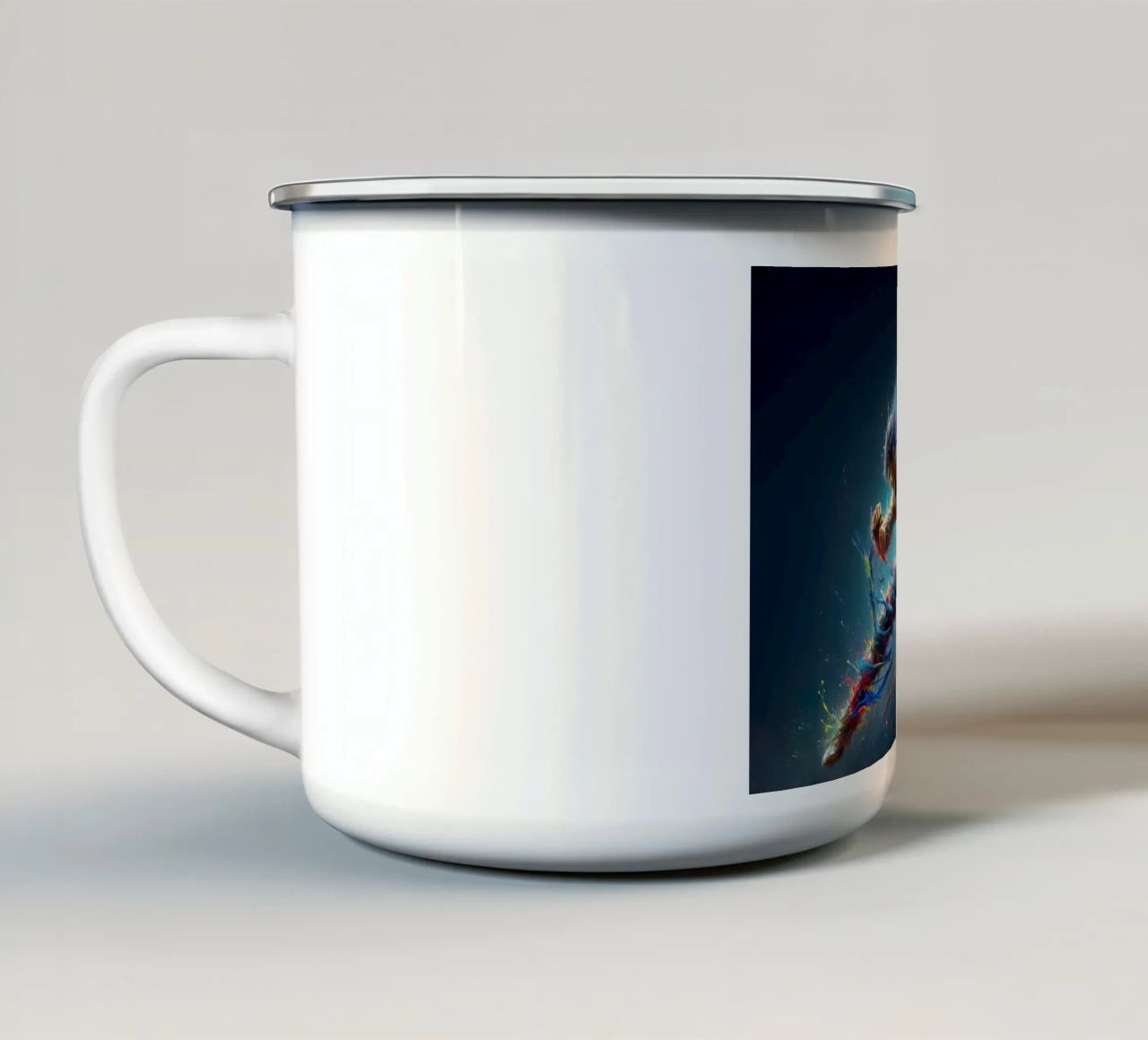 Combattente in acquerello tazza in smalto da ARTVI-SHOP