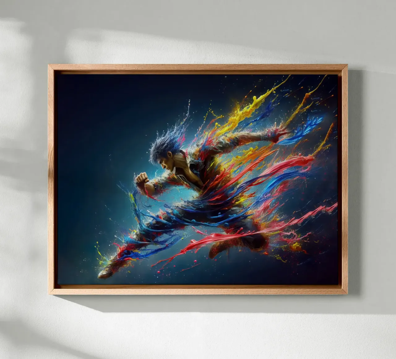 Fighter in watercolor canvas by 🎁 ARTVI-SHOP