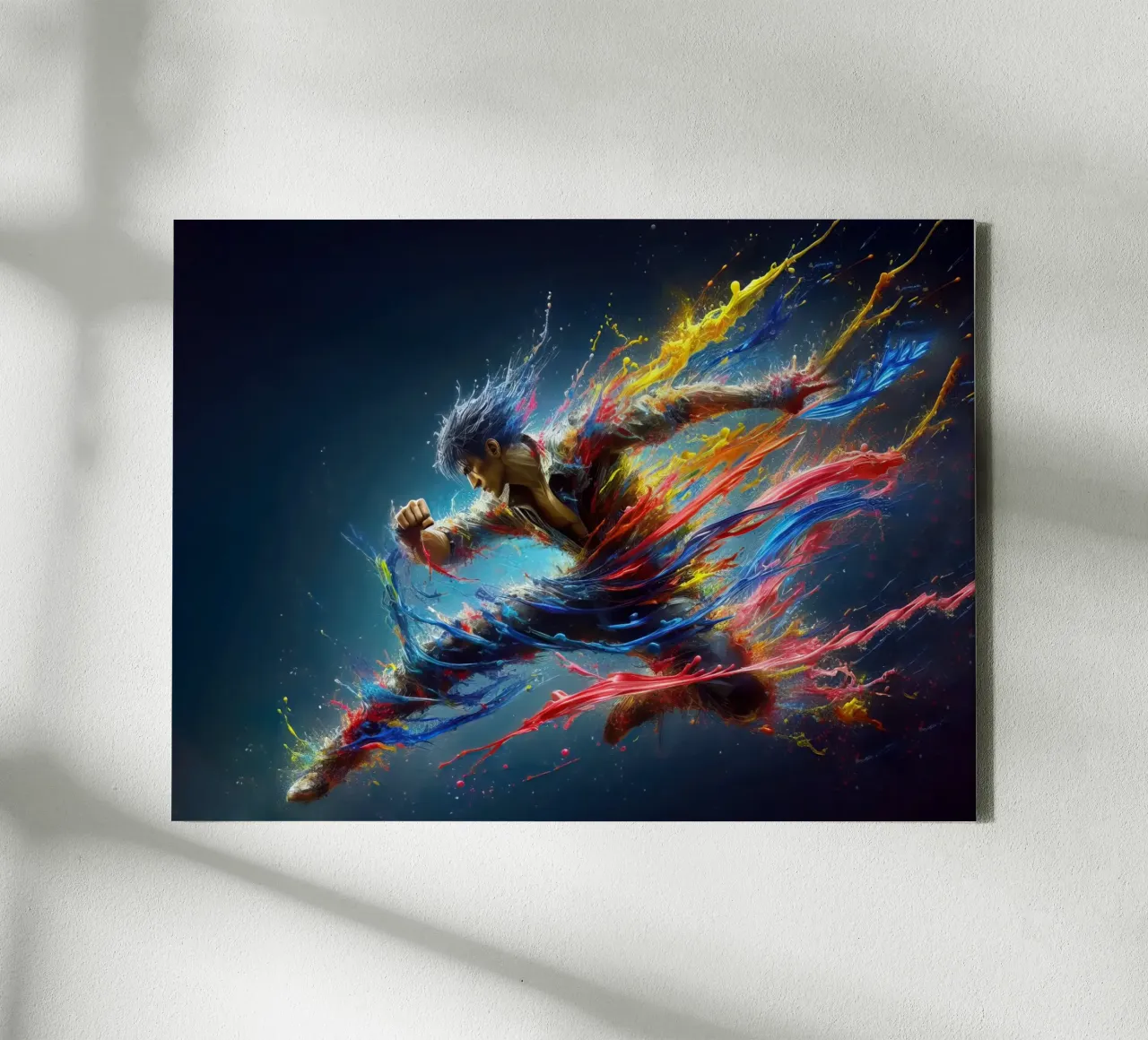 Fighter in watercolor canvas by 🎁 ARTVI-SHOP