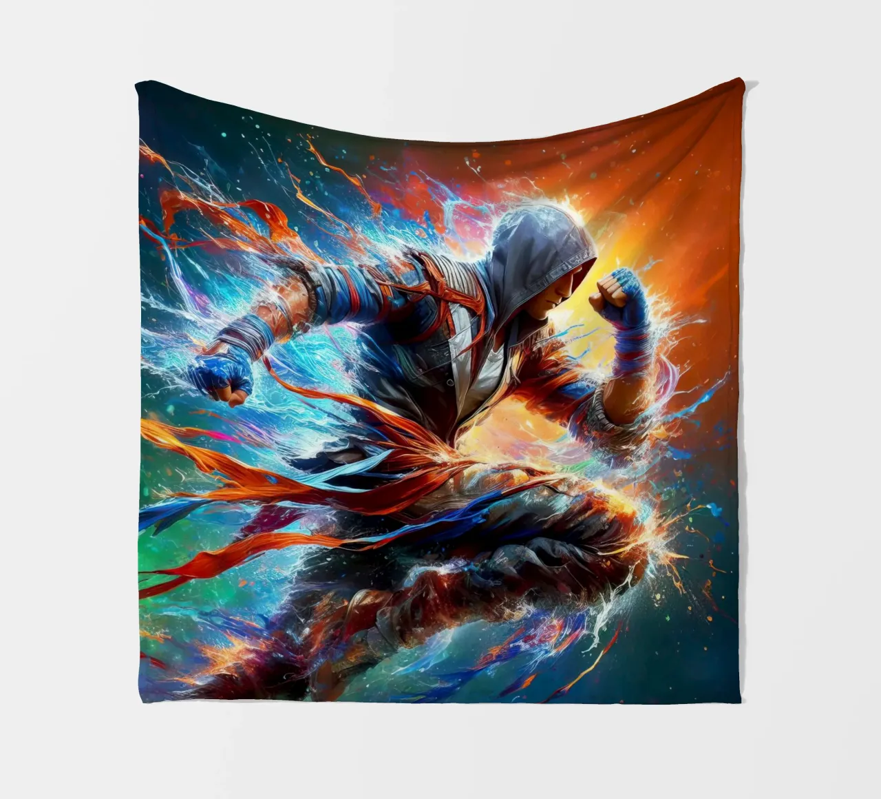 Combattente in acquerello coperta in pile da 🎁 ARTVI-SHOP