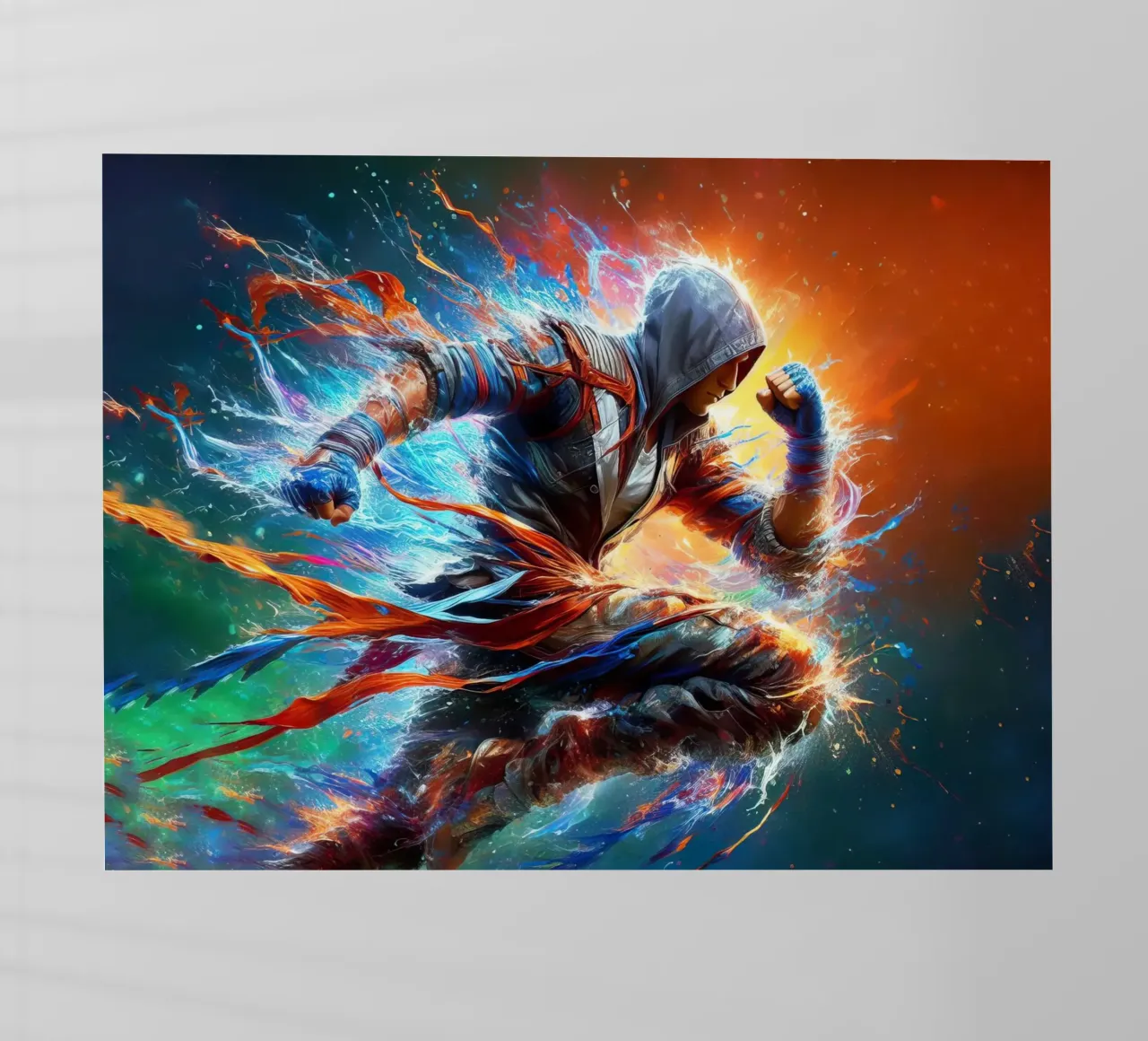 Combattente in acquerello pellicola backlit da 🎁 ARTVI-SHOP