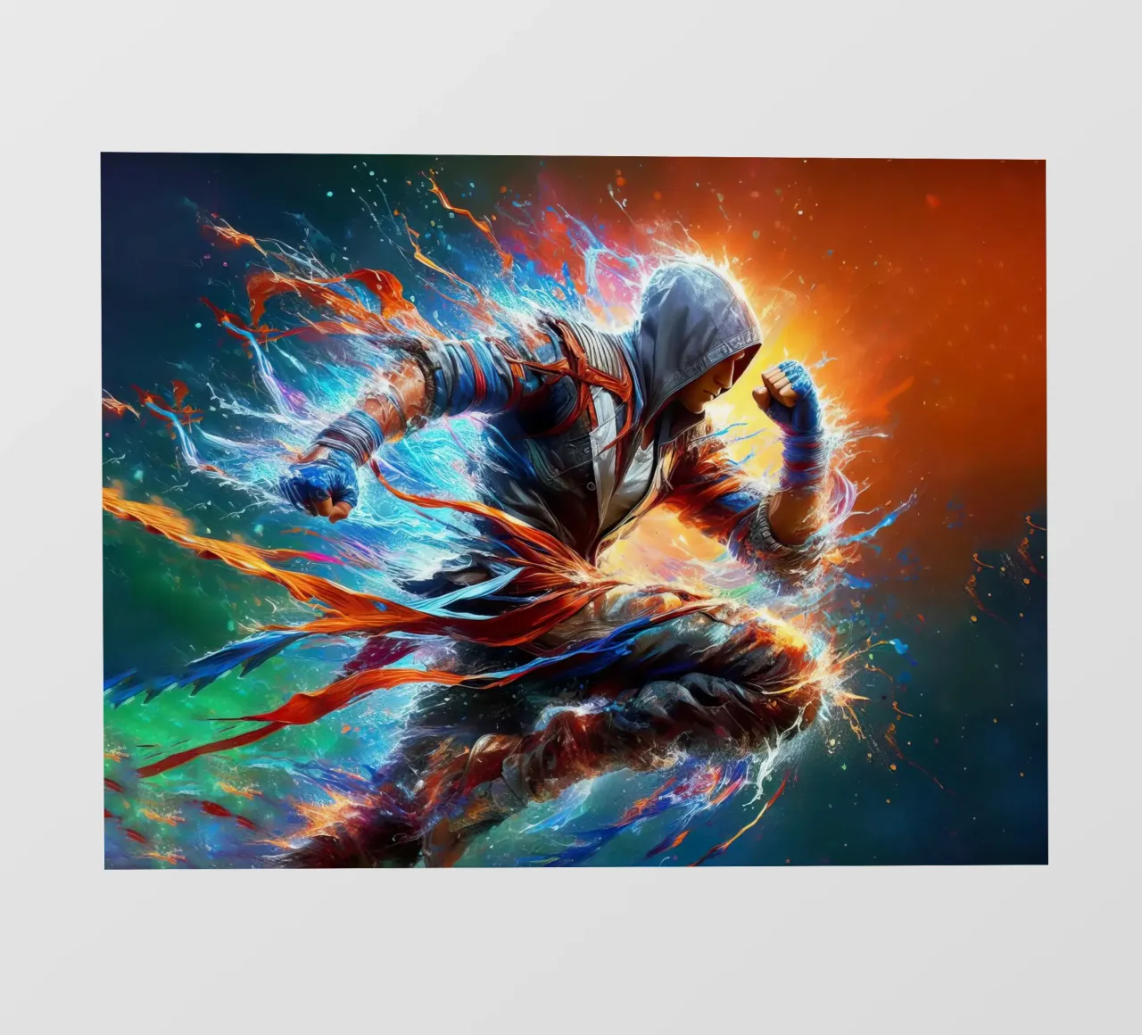 Combattente in acquerello pellicola backlit da 🎁 ARTVI-SHOP