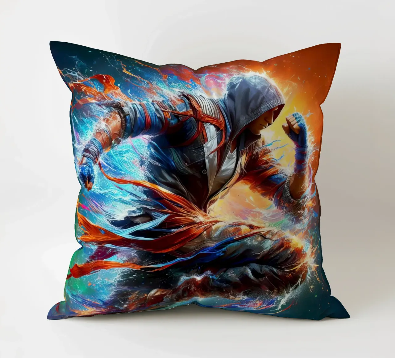 Combattente in acquerello cuscino da 🎁 ARTVI-SHOP