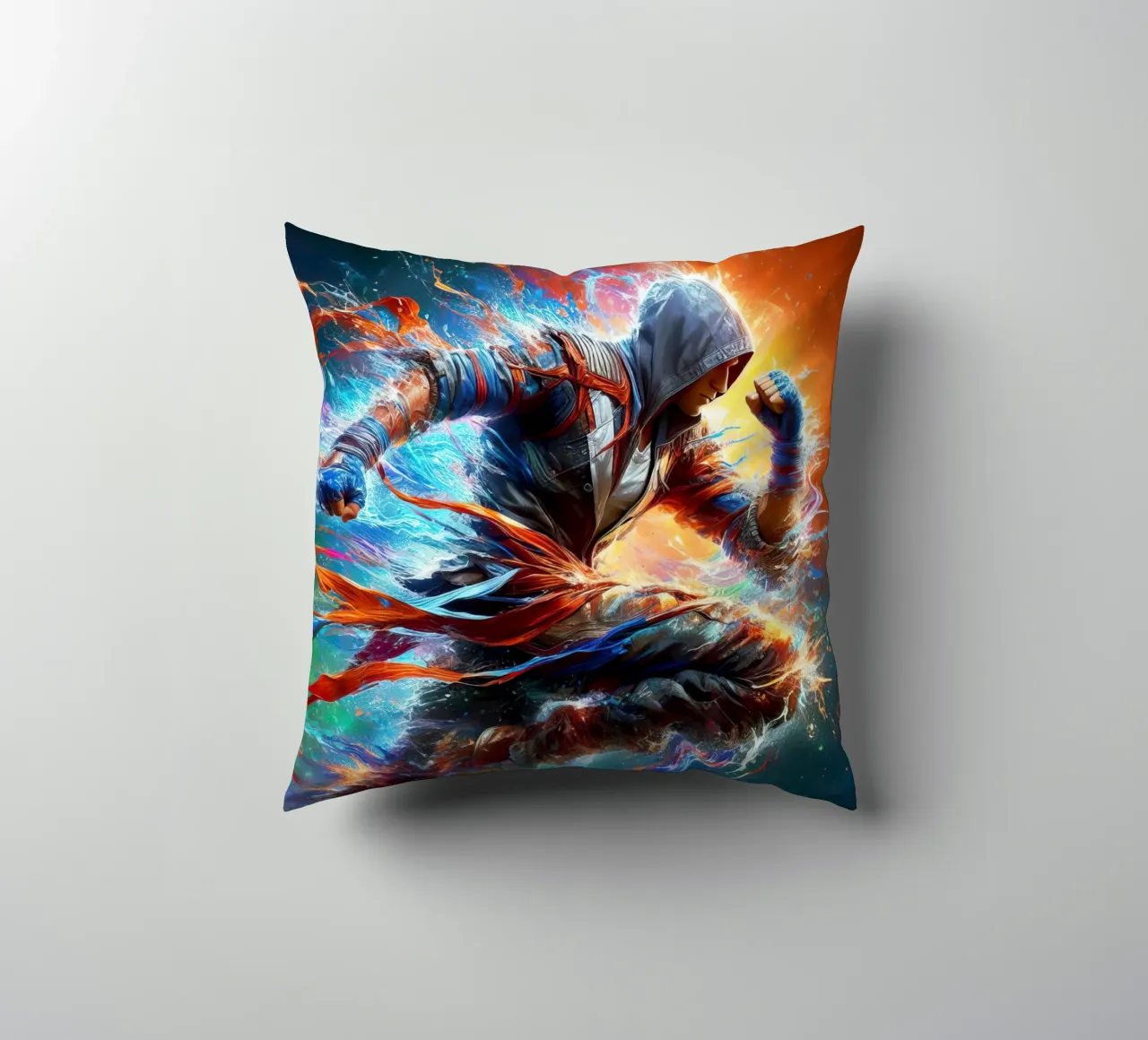 Combattente in acquerello cuscino da 🎁 ARTVI-SHOP