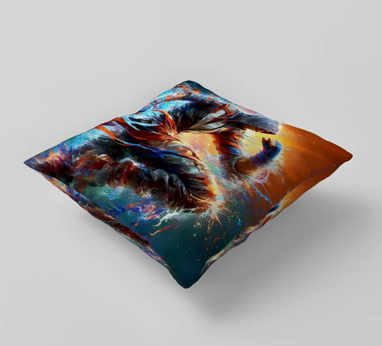 Combattente in acquerello cuscino da 🎁 ARTVI-SHOP