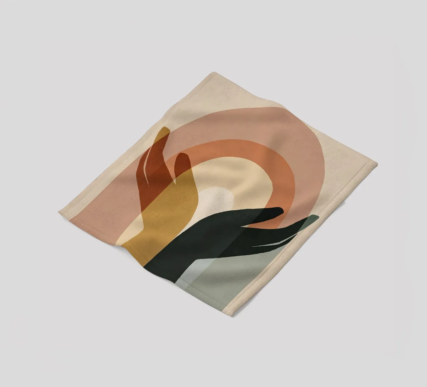 Soft Rainbow Geometry Unity Fleecedecke von Hugo