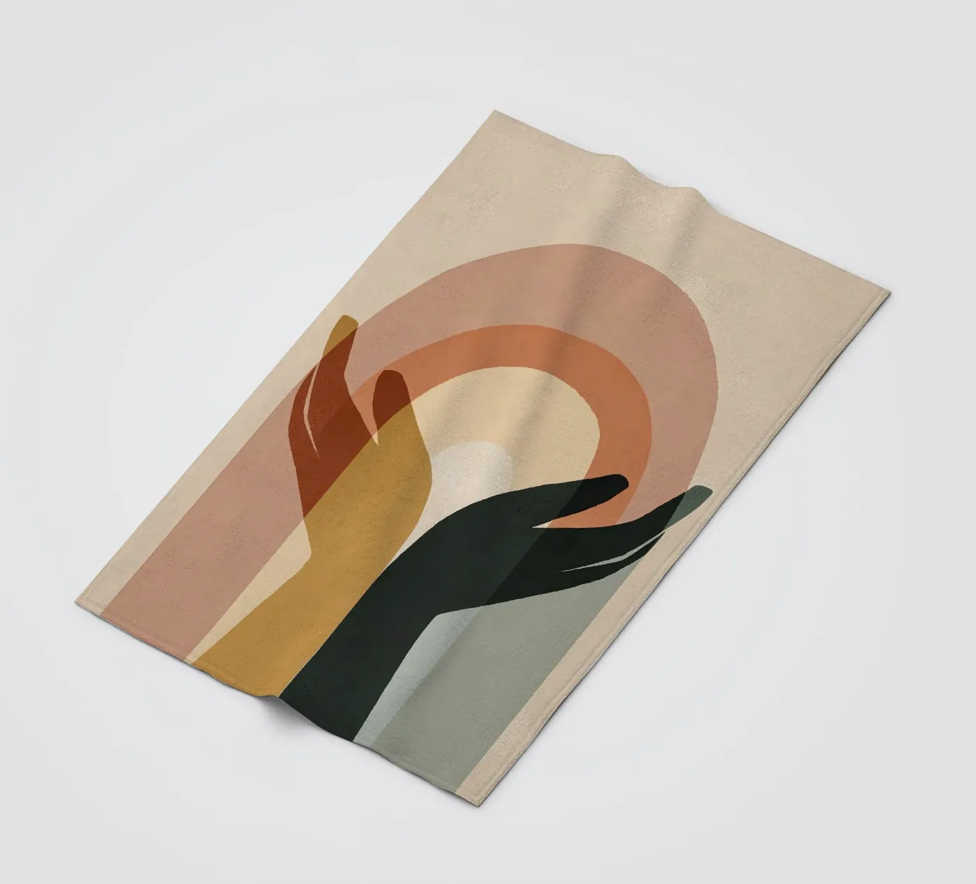 Soft Rainbow Geometry Unity Fleecedecke von Hugo