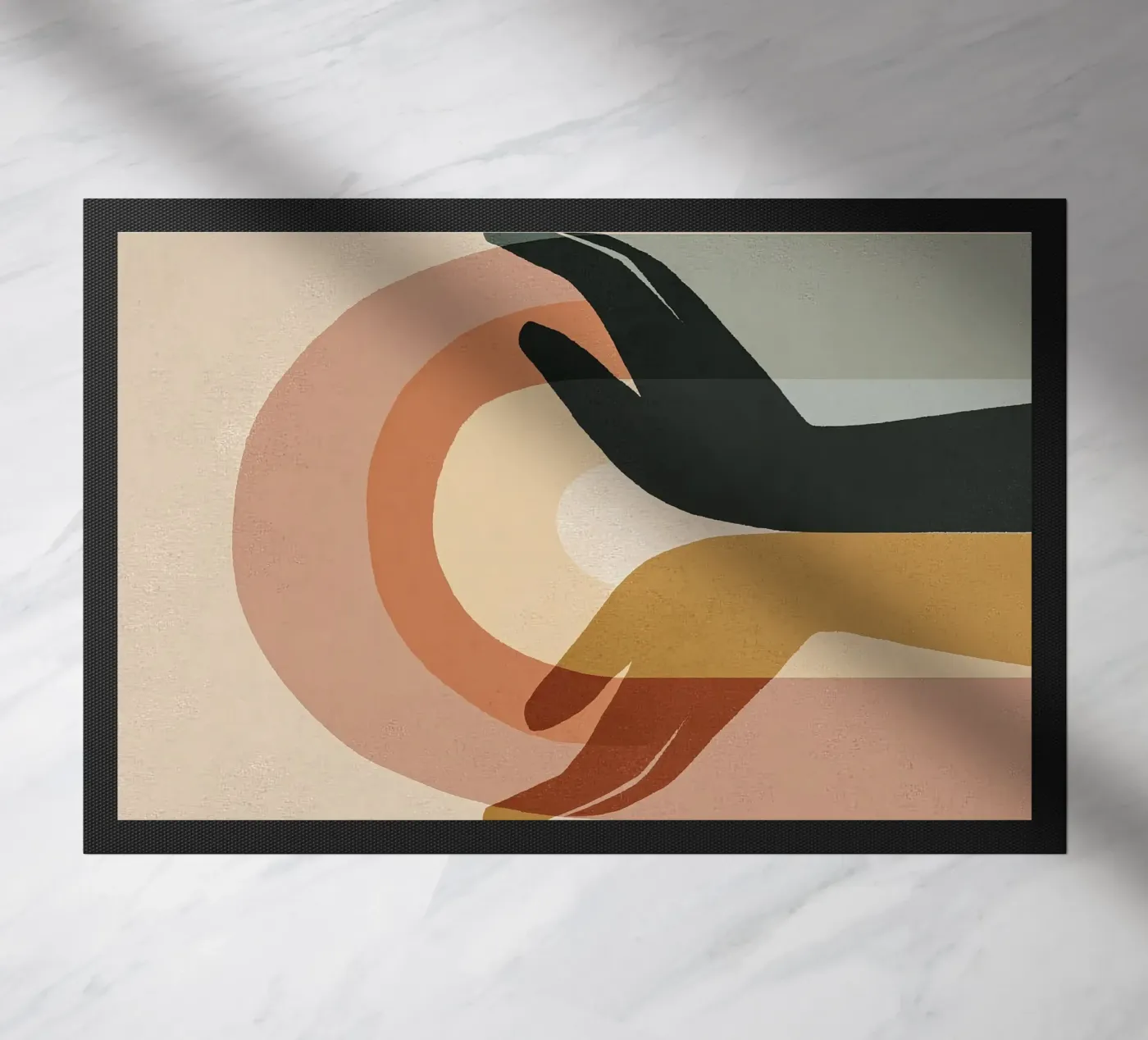 Soft Rainbow Geometry Unity deurmat van Hugo
