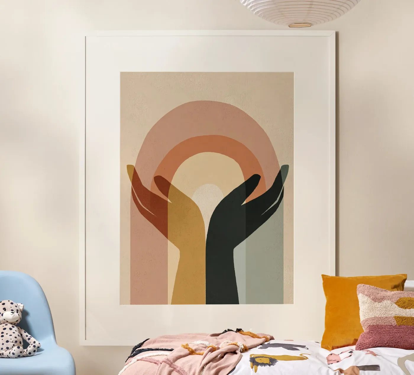 Soft Rainbow Geometry Unity poster van Hugo