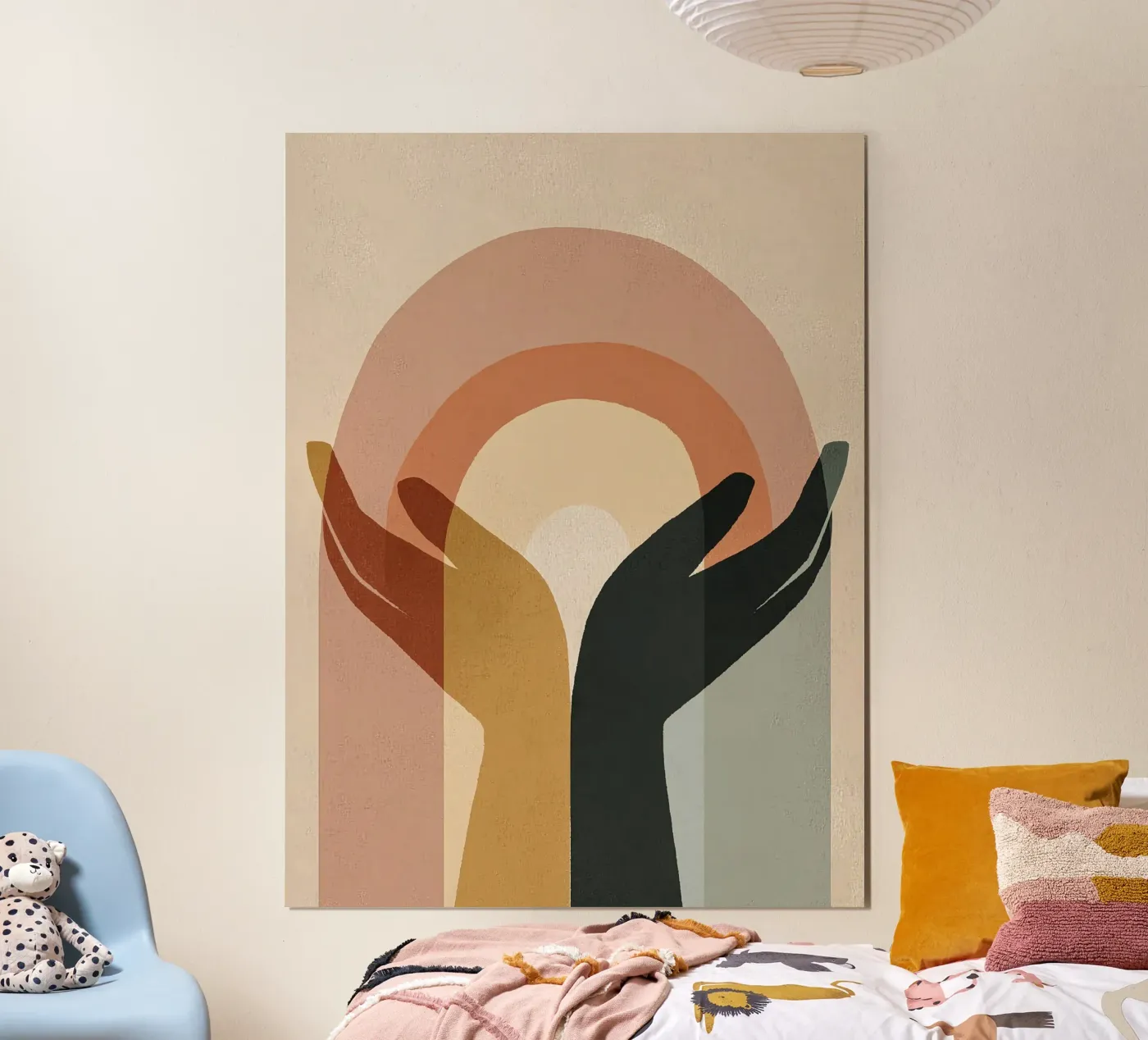 Soft Rainbow Geometry Unity poster van Hugo