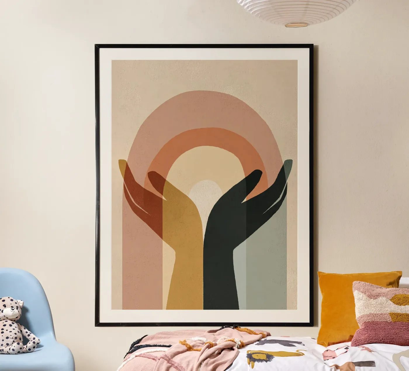 Soft Rainbow Geometry Unity poster van Hugo