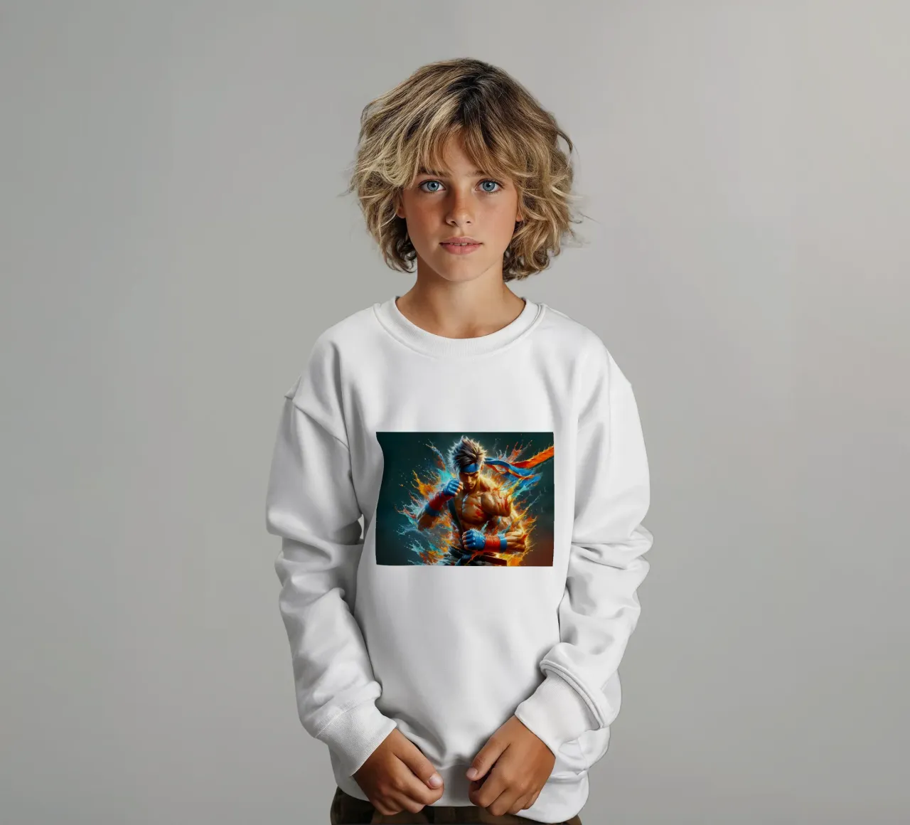 Combattente in acquerello felpa bambino da ARTVI-SHOP