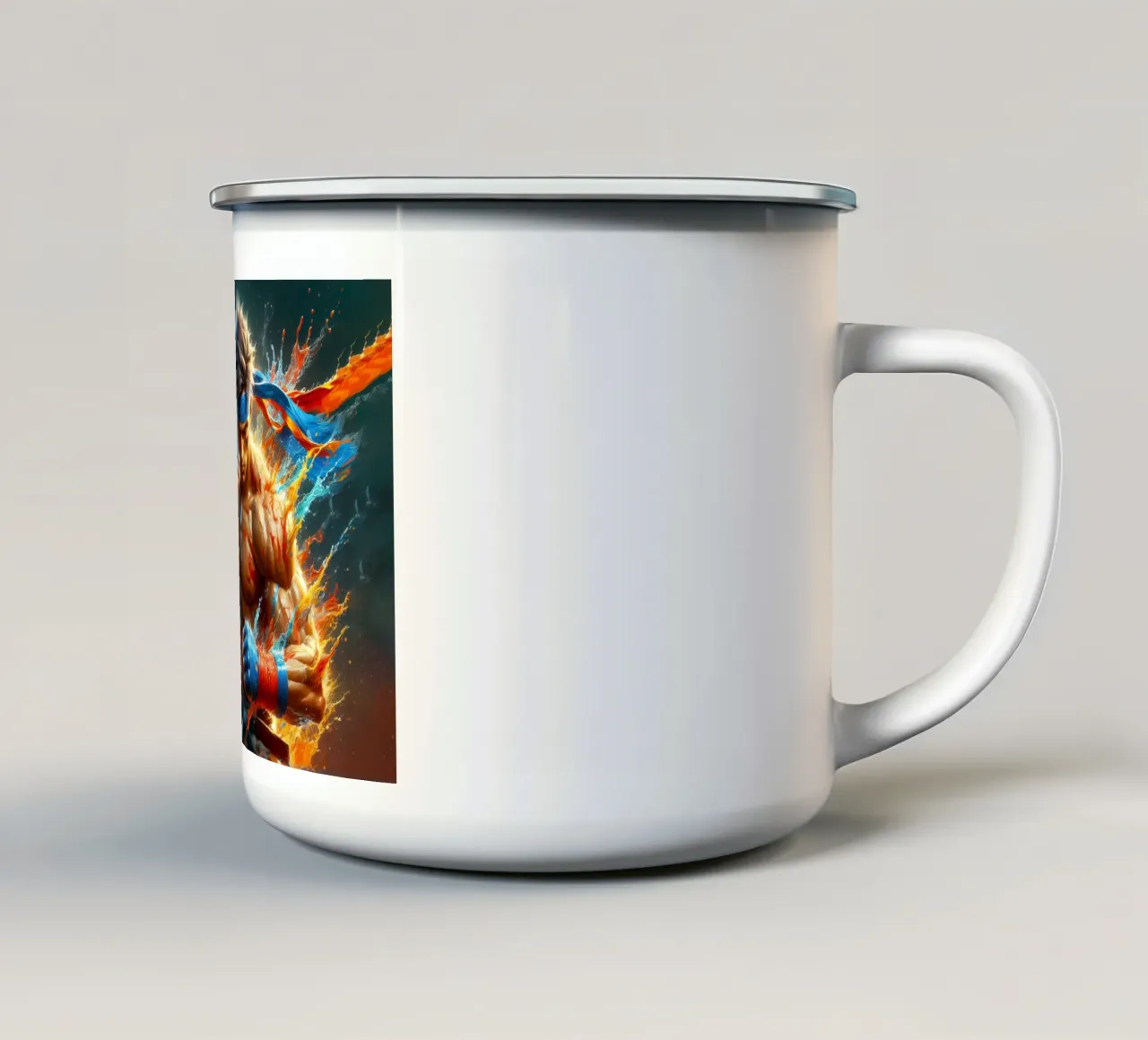 Combattente in acquerello tazza in smalto da ARTVI-SHOP