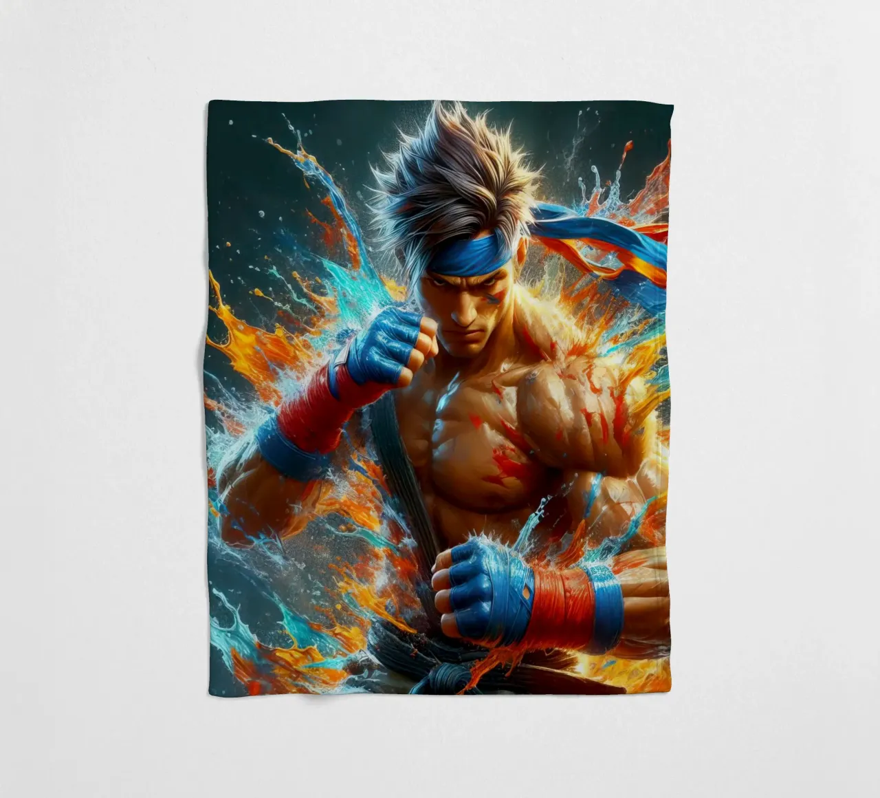 Combattente in acquerello coperta in pile da ARTVI-SHOP