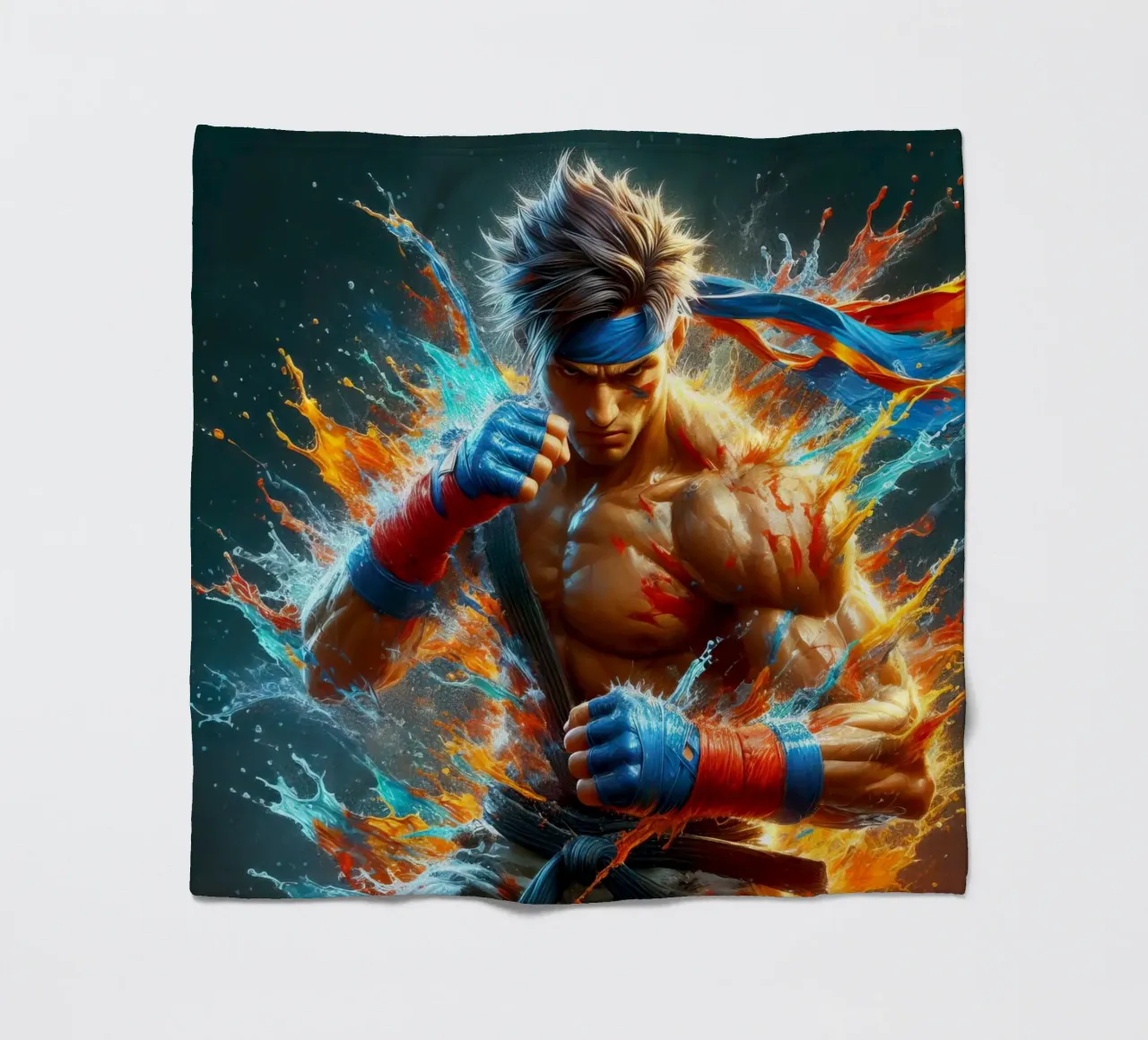 Combattente in acquerello coperta in pile da ARTVI-SHOP