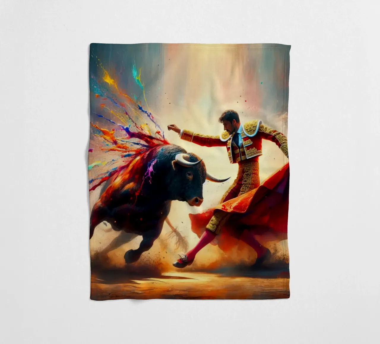 Torero español corrida de toros manta de franela de 🎁 ARTVI-SHOP