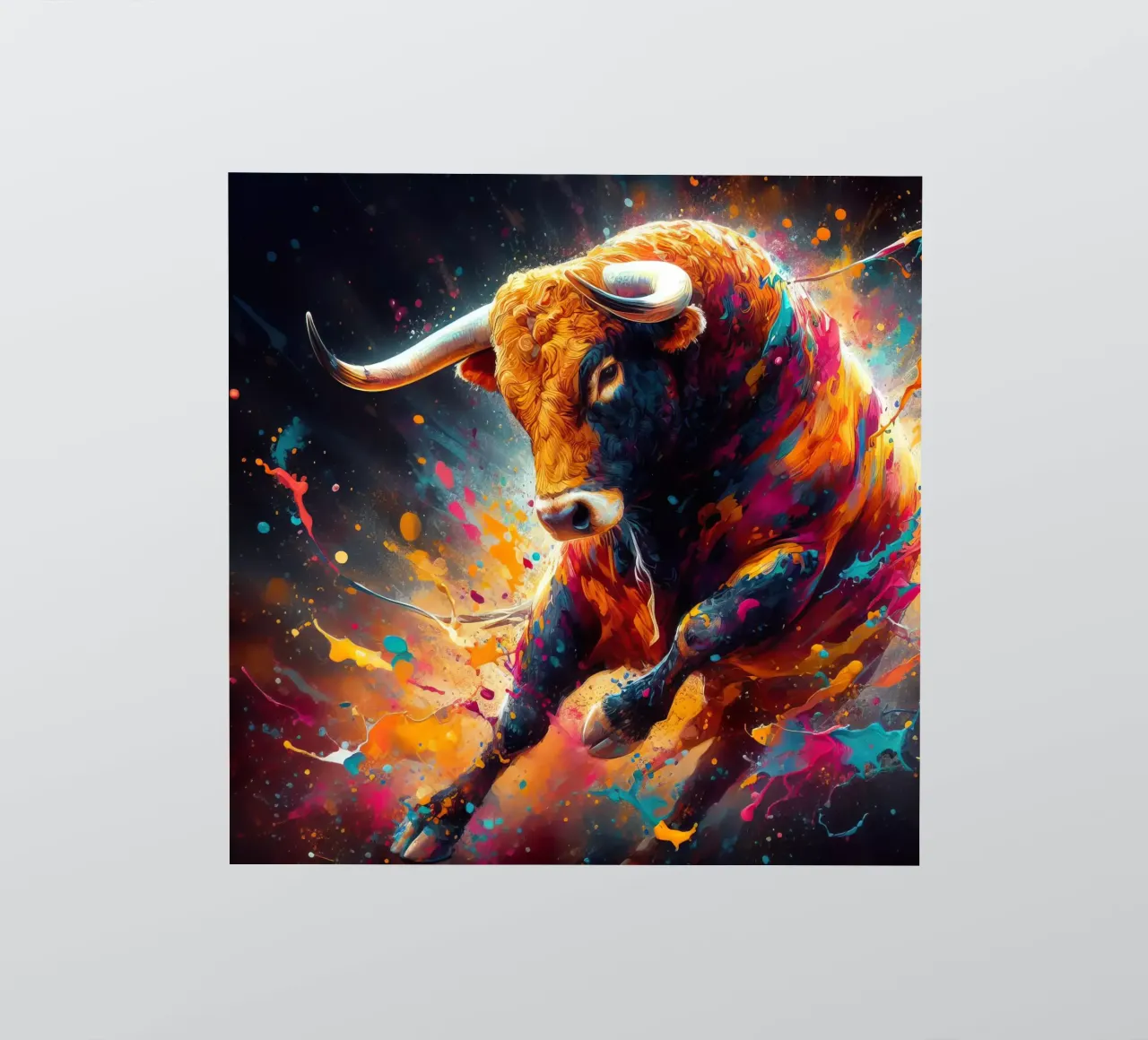 bull in the plaza de españa sticker by 🎁 ARTVI-SHOP