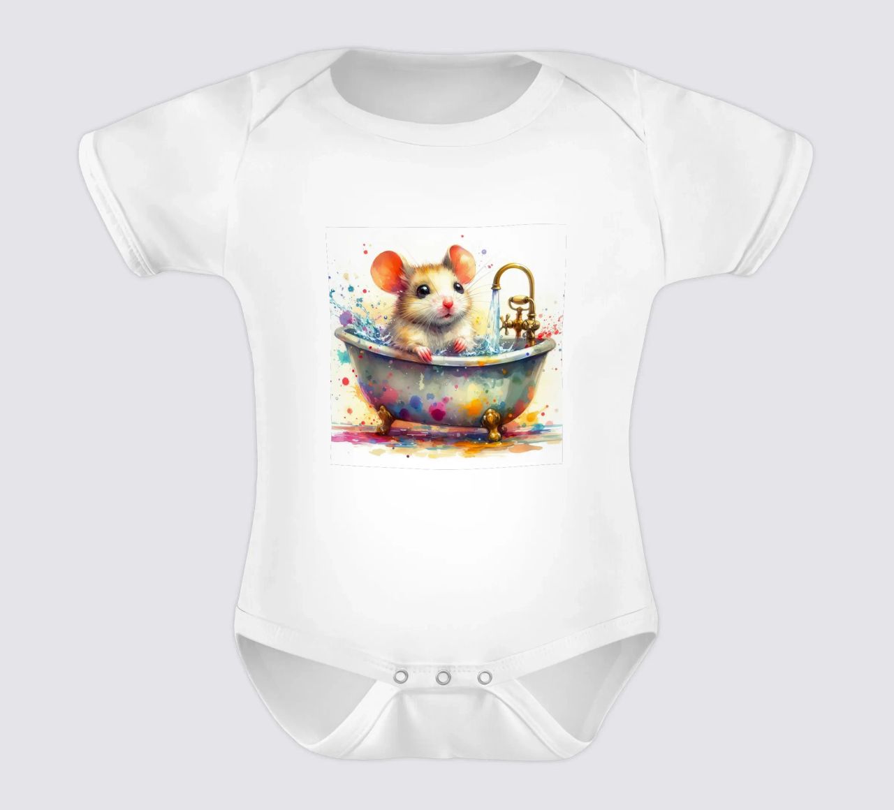 Une souris dans la baignoire body bébé de ARTVI-SHOP