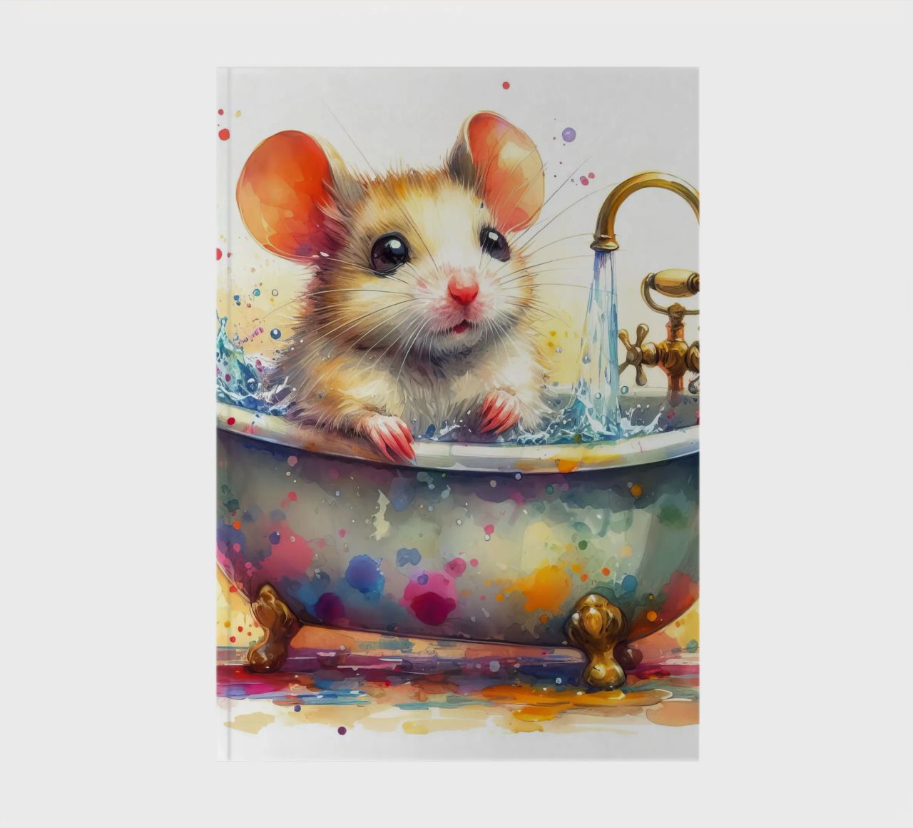 Une souris dans la baignoire carnet de notes de ARTVI-SHOP