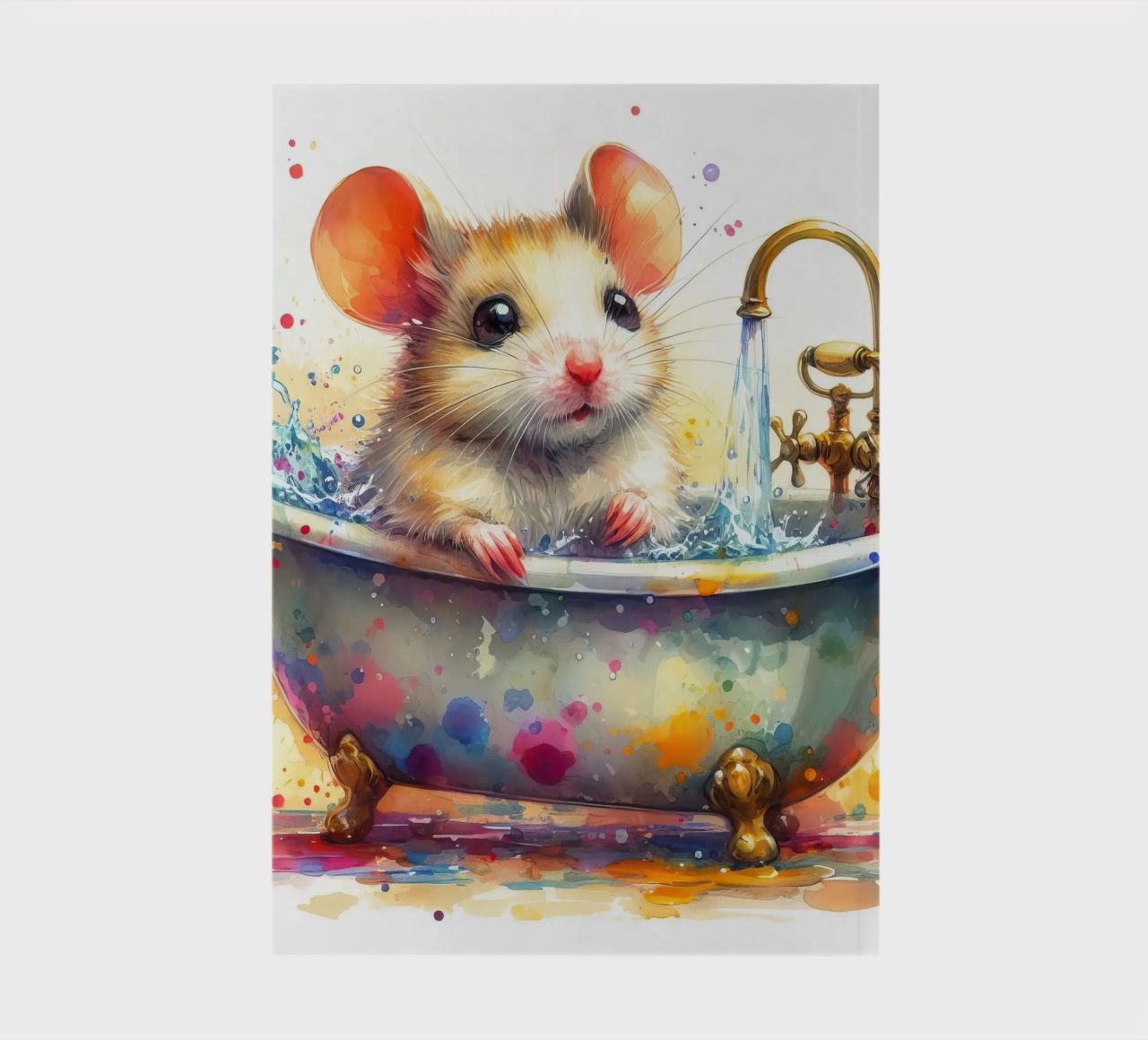 Une souris dans la baignoire carnet de notes de ARTVI-SHOP