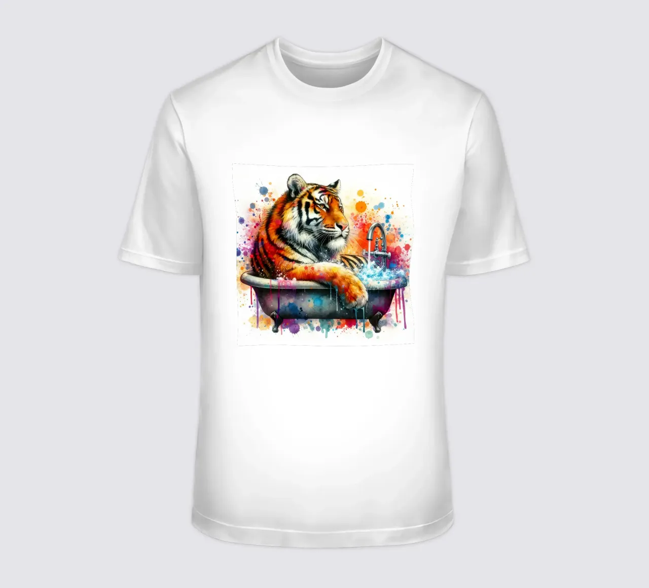 Una tigre nella vasca da bagno t-shirt da 🎁 ARTVI-SHOP
