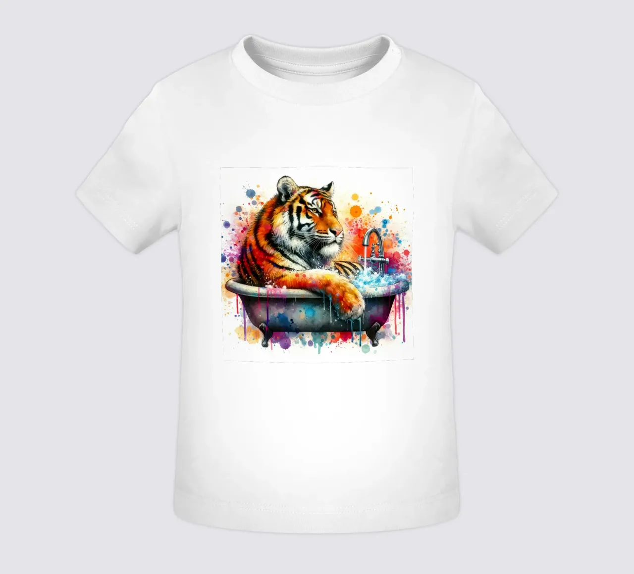Una tigre nella vasca da bagno maglietta neonato da 🎁 ARTVI-SHOP