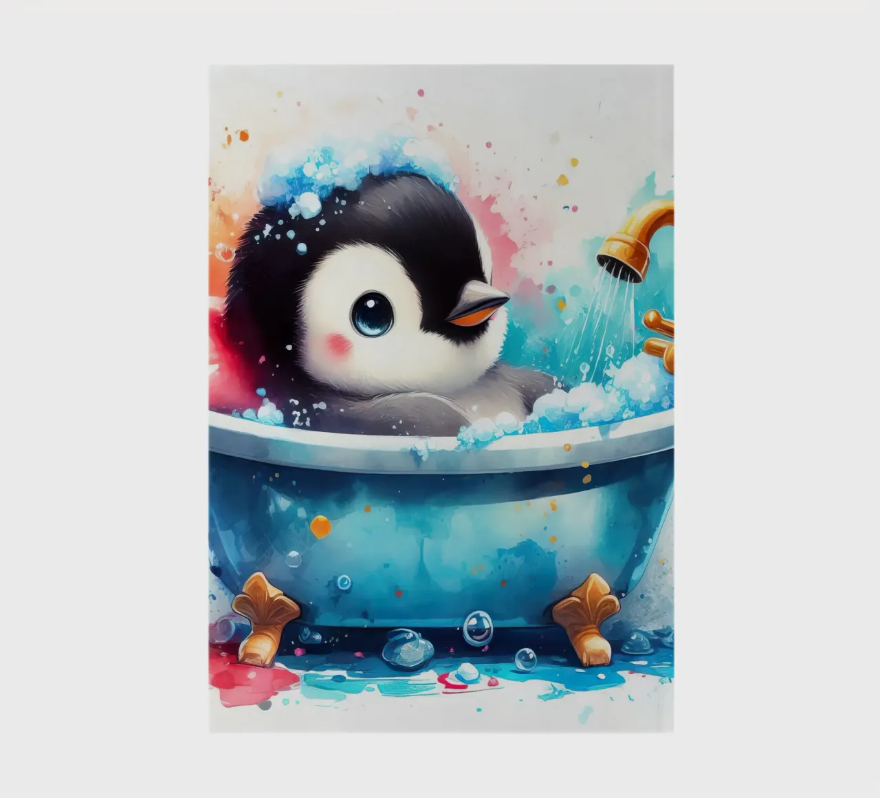 A baby penguin in the bathtub notebook by 🎁 ARTVI-SHOP