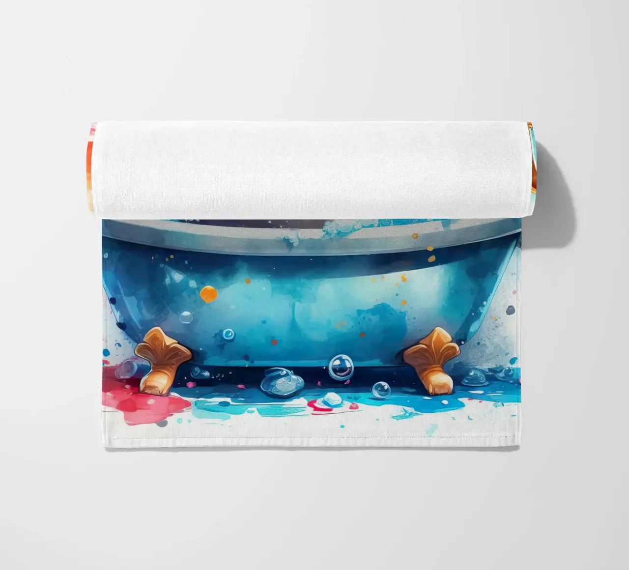 Un cucciolo di pinguino nella vasca da bagno telo mare da 🎁 ARTVI-SHOP