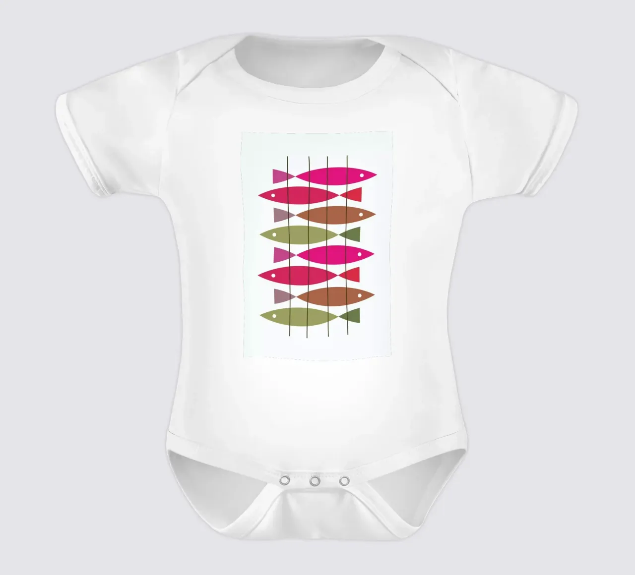Fish 1 body neonato maniche corte da Visual Philosophy
