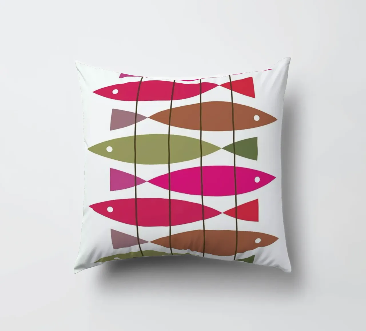 Fish 1 cuscino da Visual Philosophy