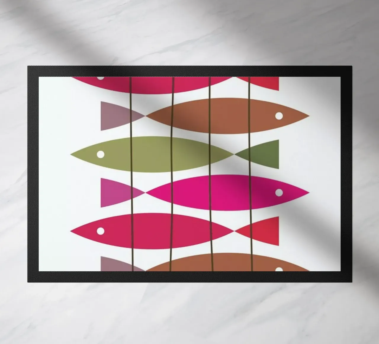 Fish 1 Fußmatte von Visual Philosophy