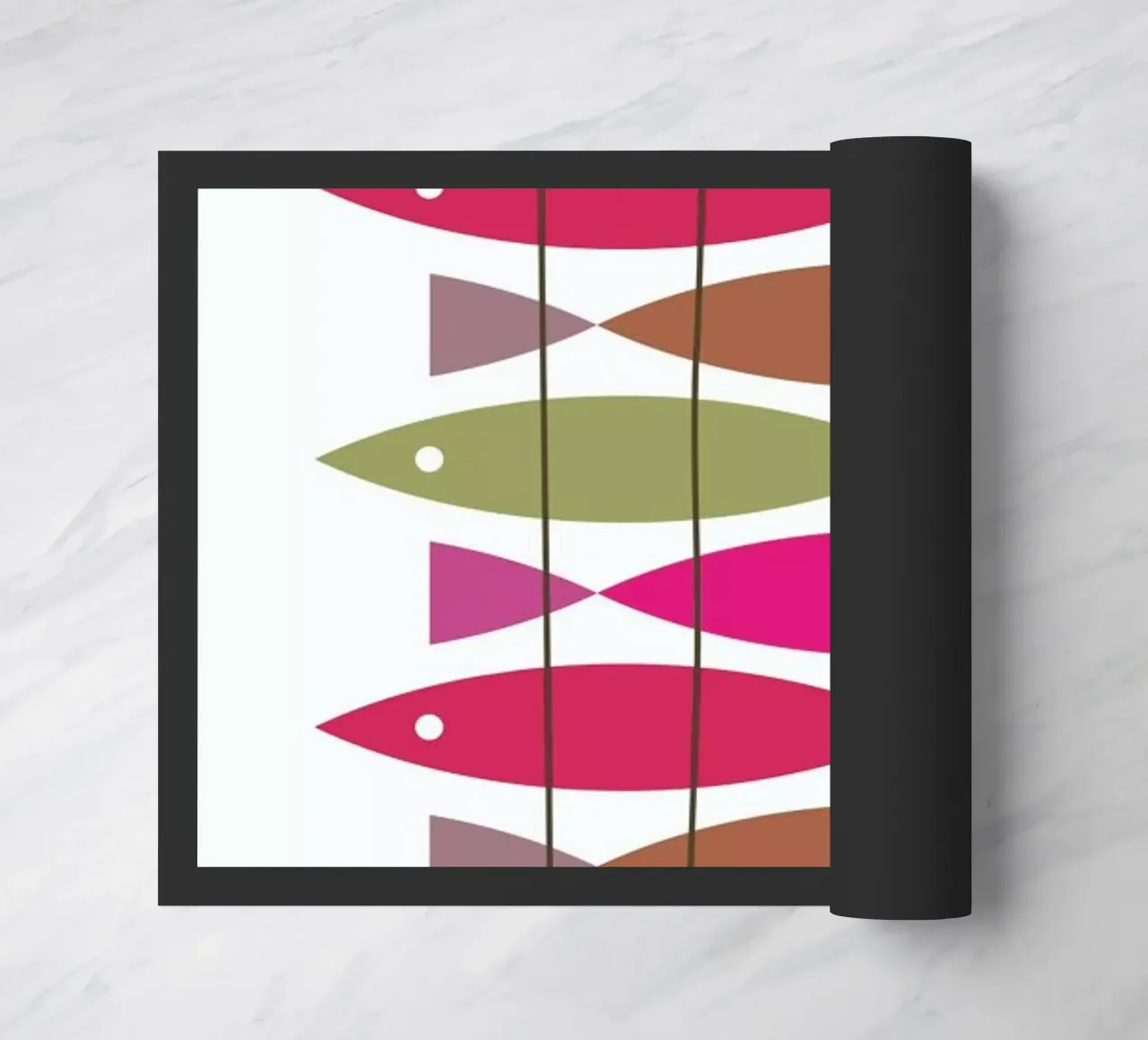 Fish 1 Fußmatte von Visual Philosophy