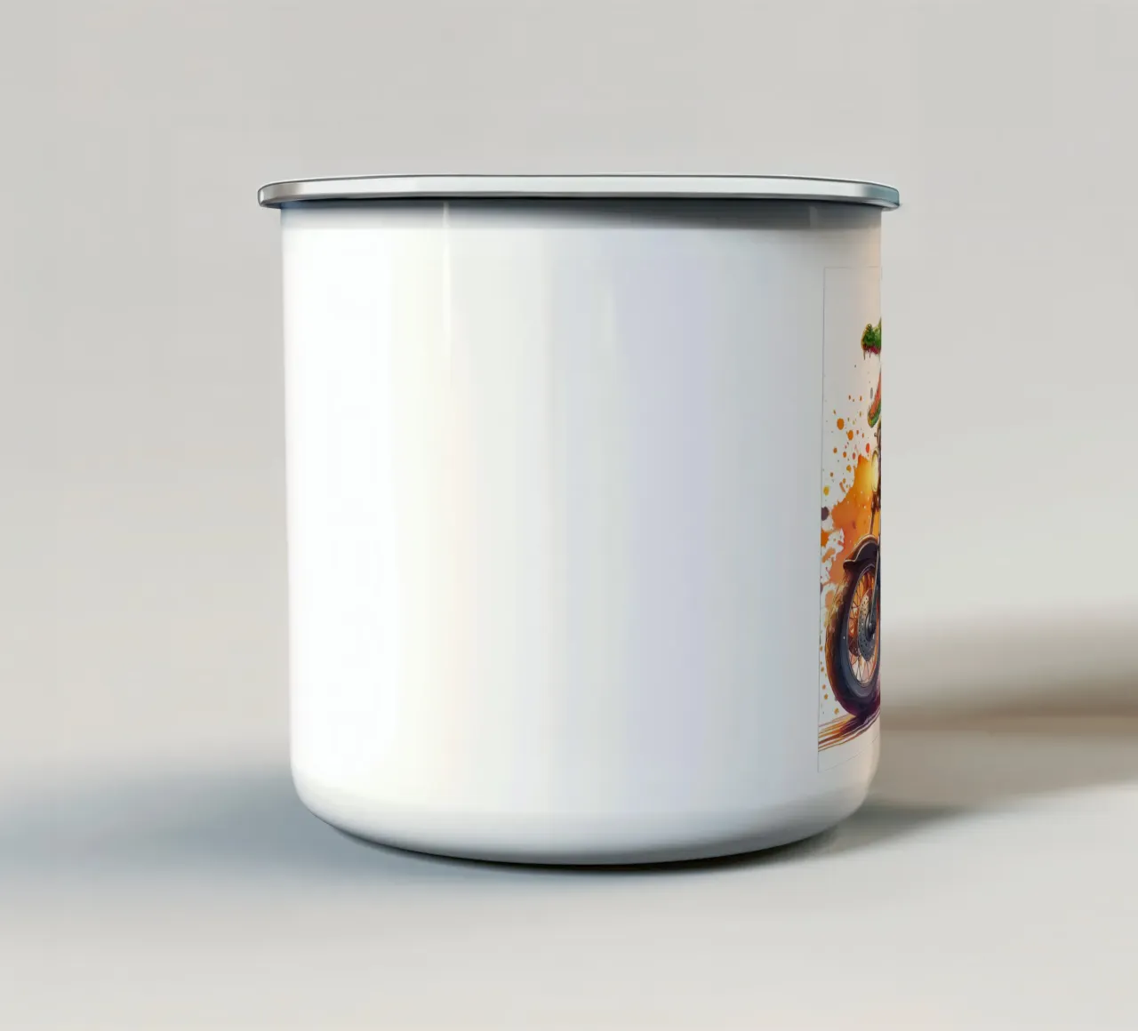 motociclista coccodrillo tazza in smalto da ARTVI-SHOP