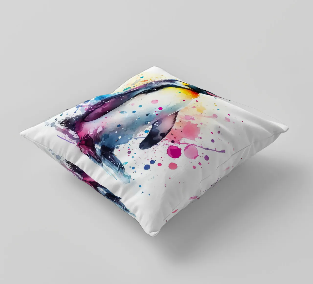 Pinguino ad acquerello cuscino da 🎁 ARTVI-SHOP