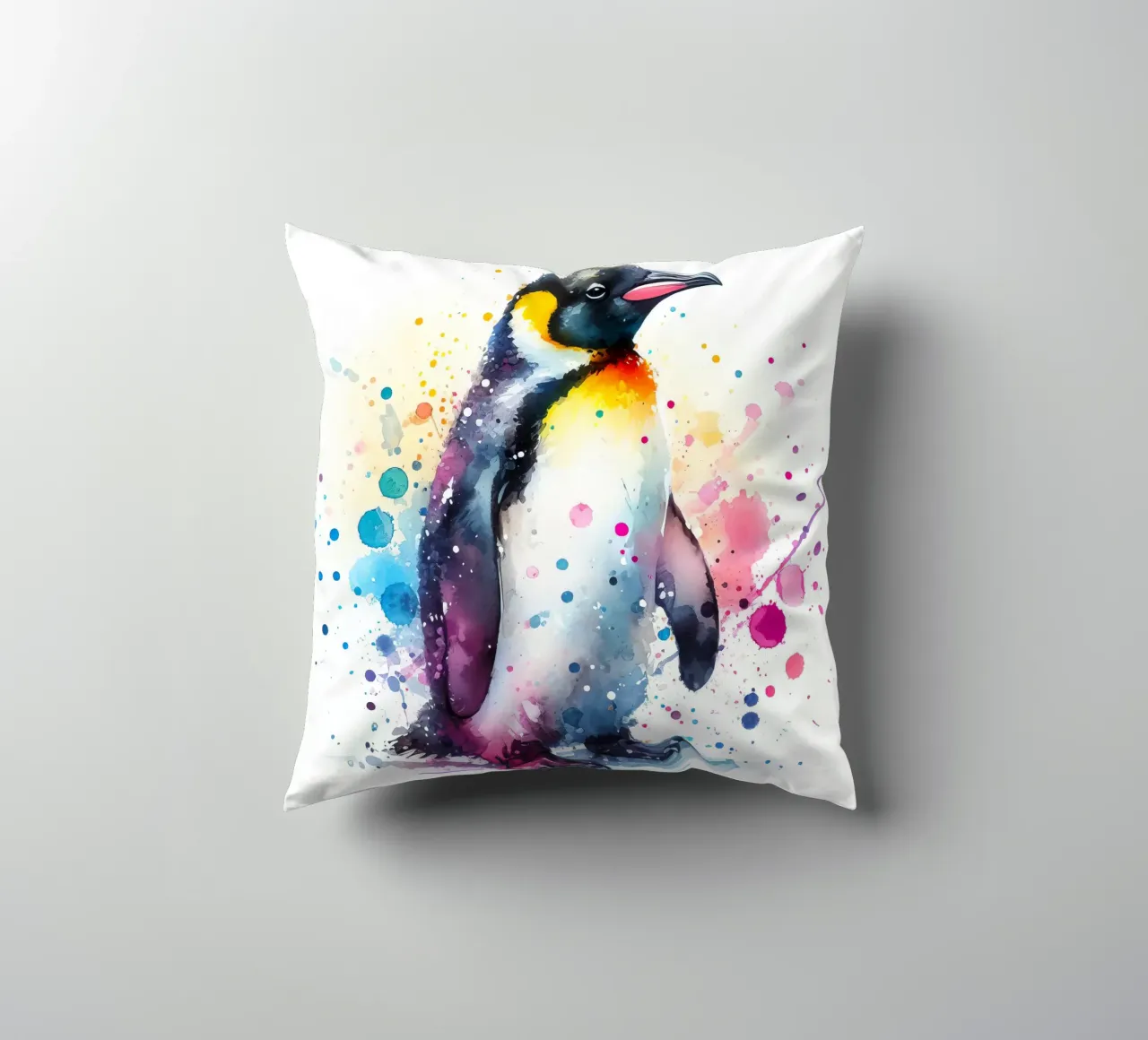 Pinguino ad acquerello cuscino da 🎁 ARTVI-SHOP